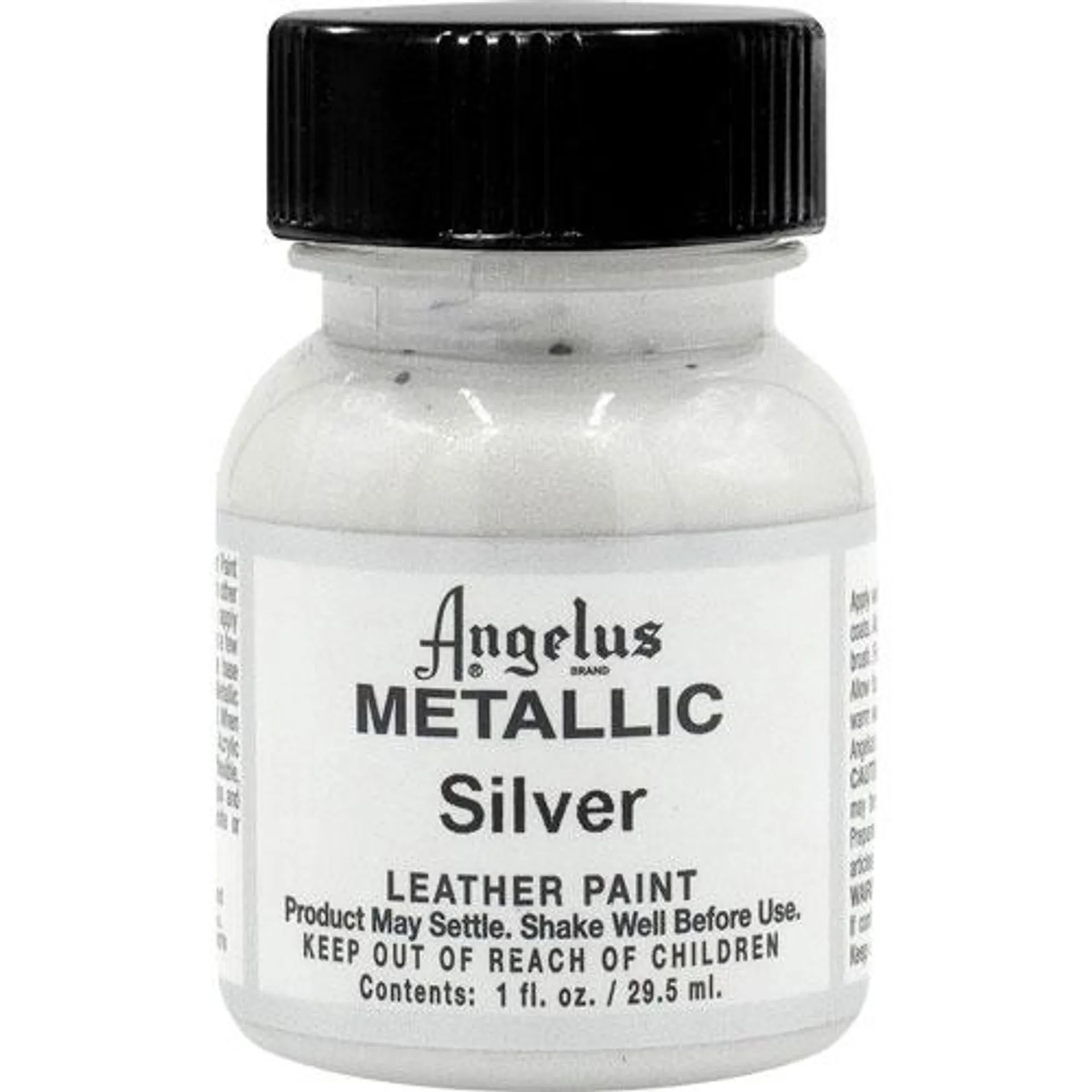 Pintura para cuero metalizada Angelus 29.5ml 1Oz plata