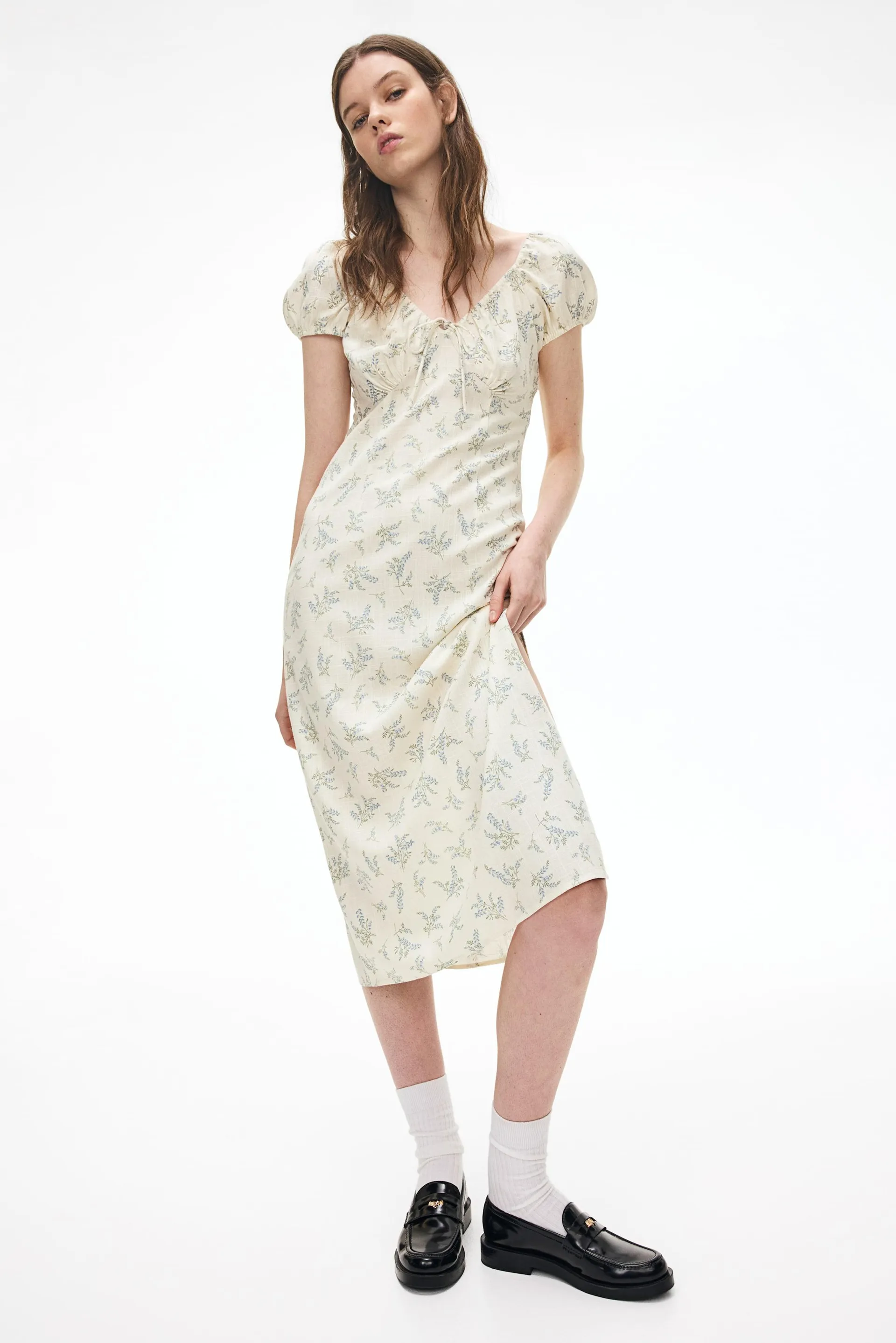 Vestido maxi con detalle de lazos