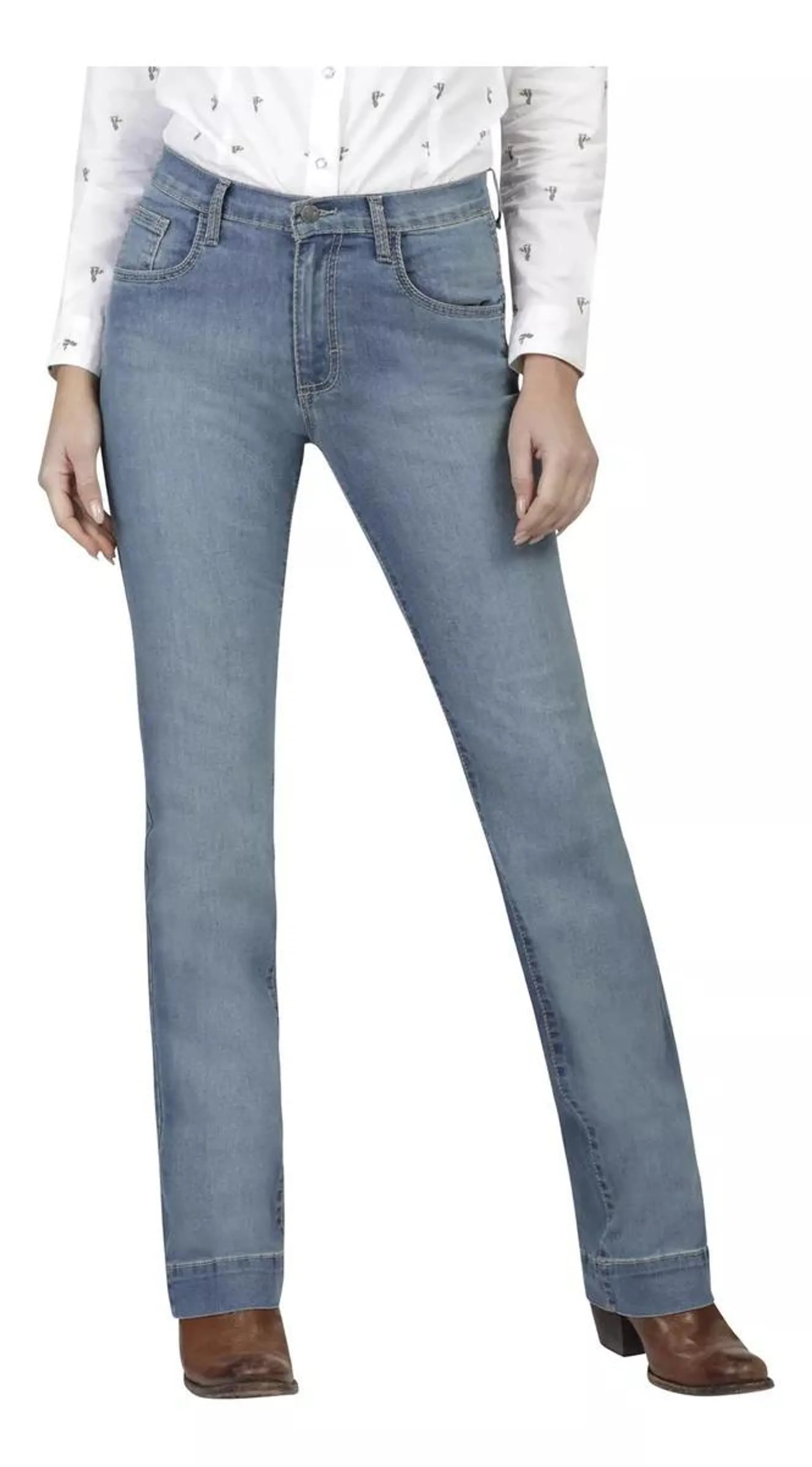 Pantalón Jeans High Rise Flare Wrangler Mujer 117