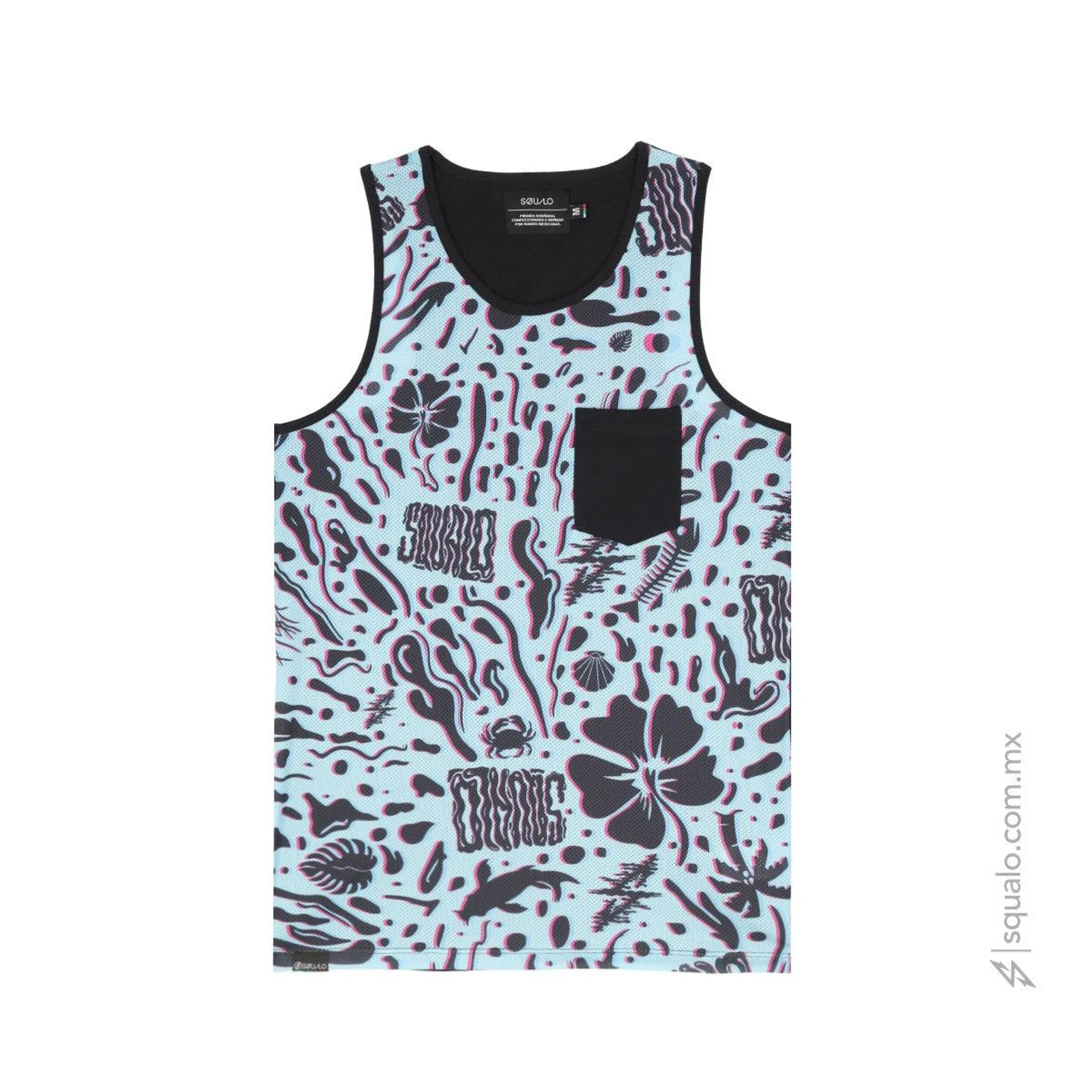 Playera Tank Splash Negro