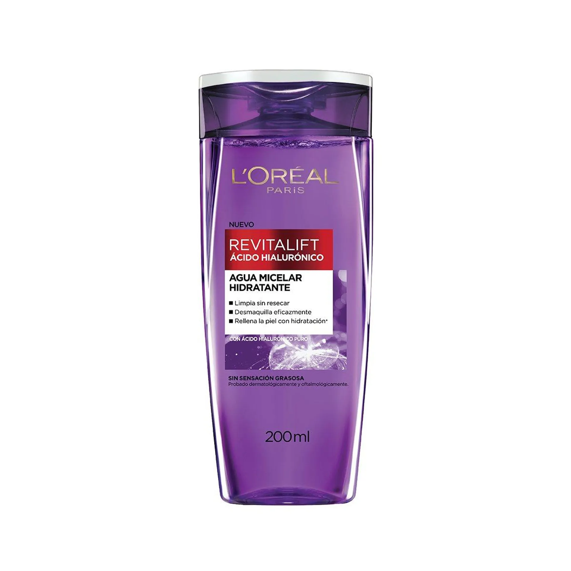 AGUA MICELAR ÁCIDO HIALURÓNICO 200ML - LOREAL DERMO EXPERTISE