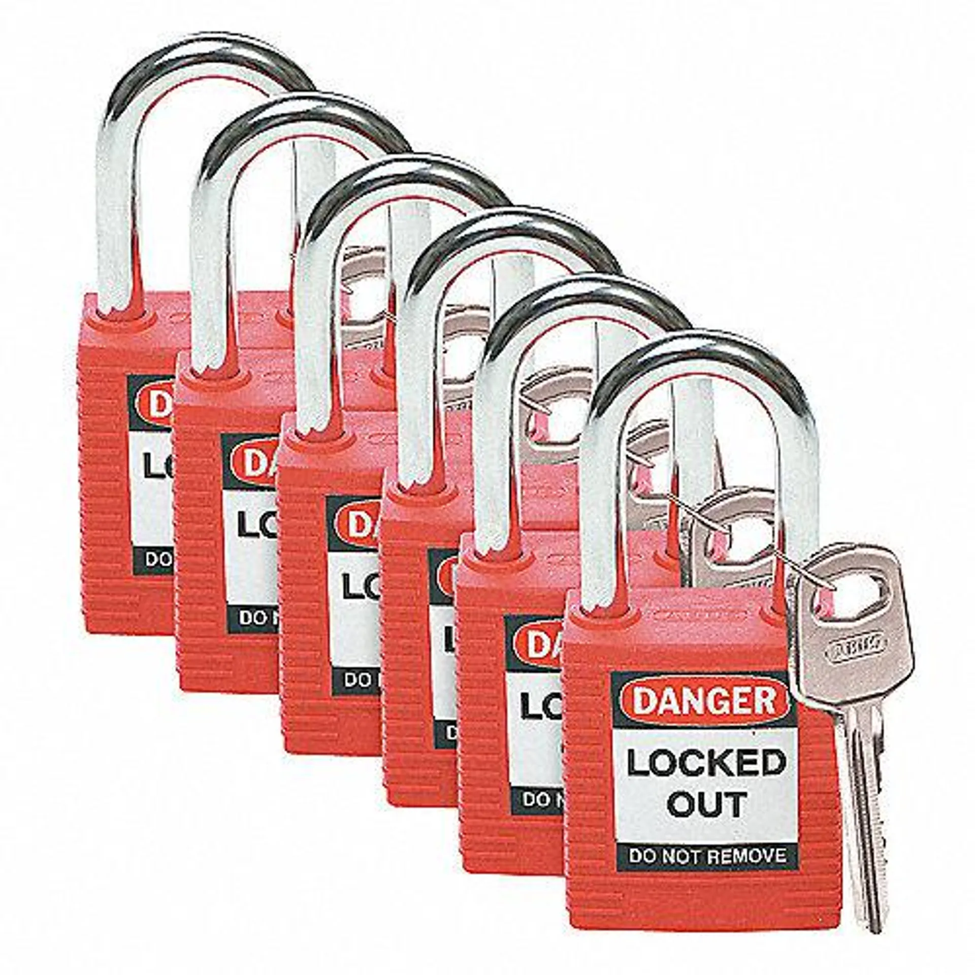Candado de Seguridad Rojo con 1 llave