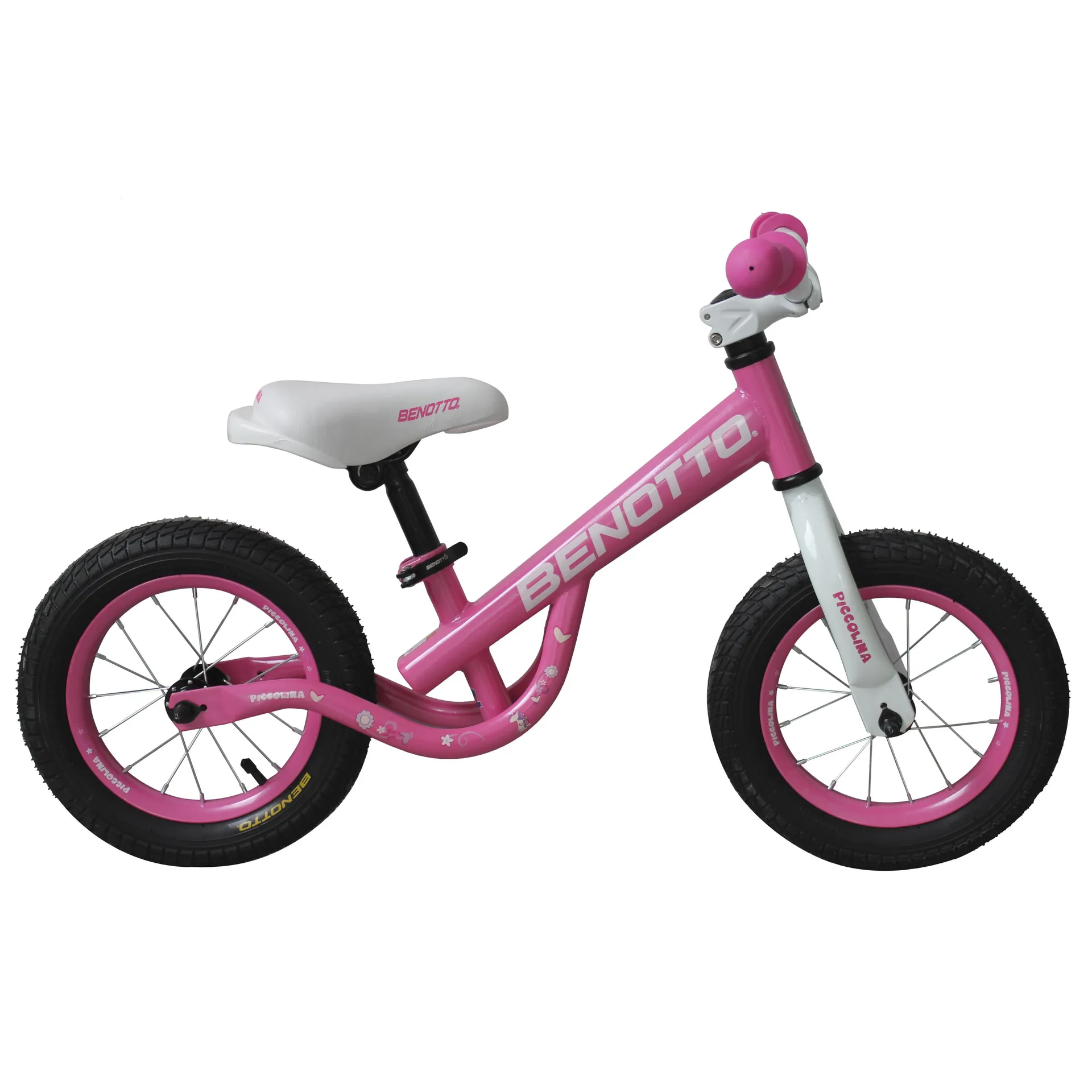 Bicicleta BENOTTO Infantil PICCOLINA R12 Niña Entrenadora Acero Rosa Brillante/Blanco Talla:UN