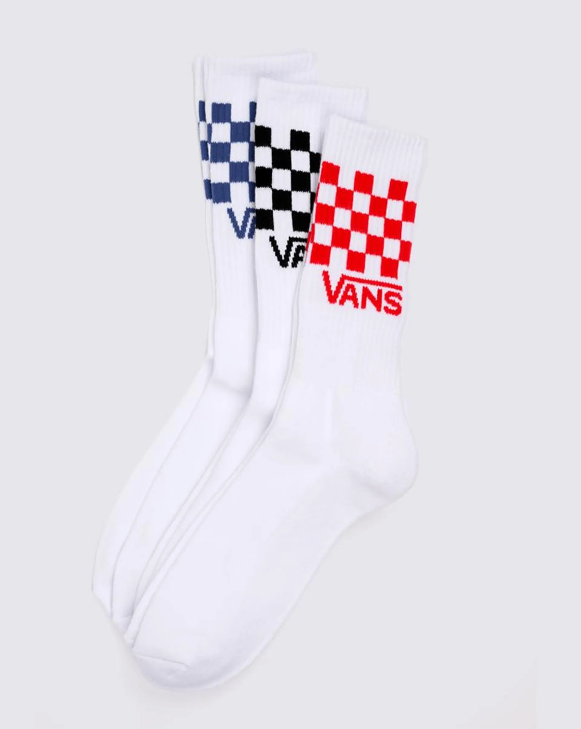 Calcetines Classic Check Crew Blanco