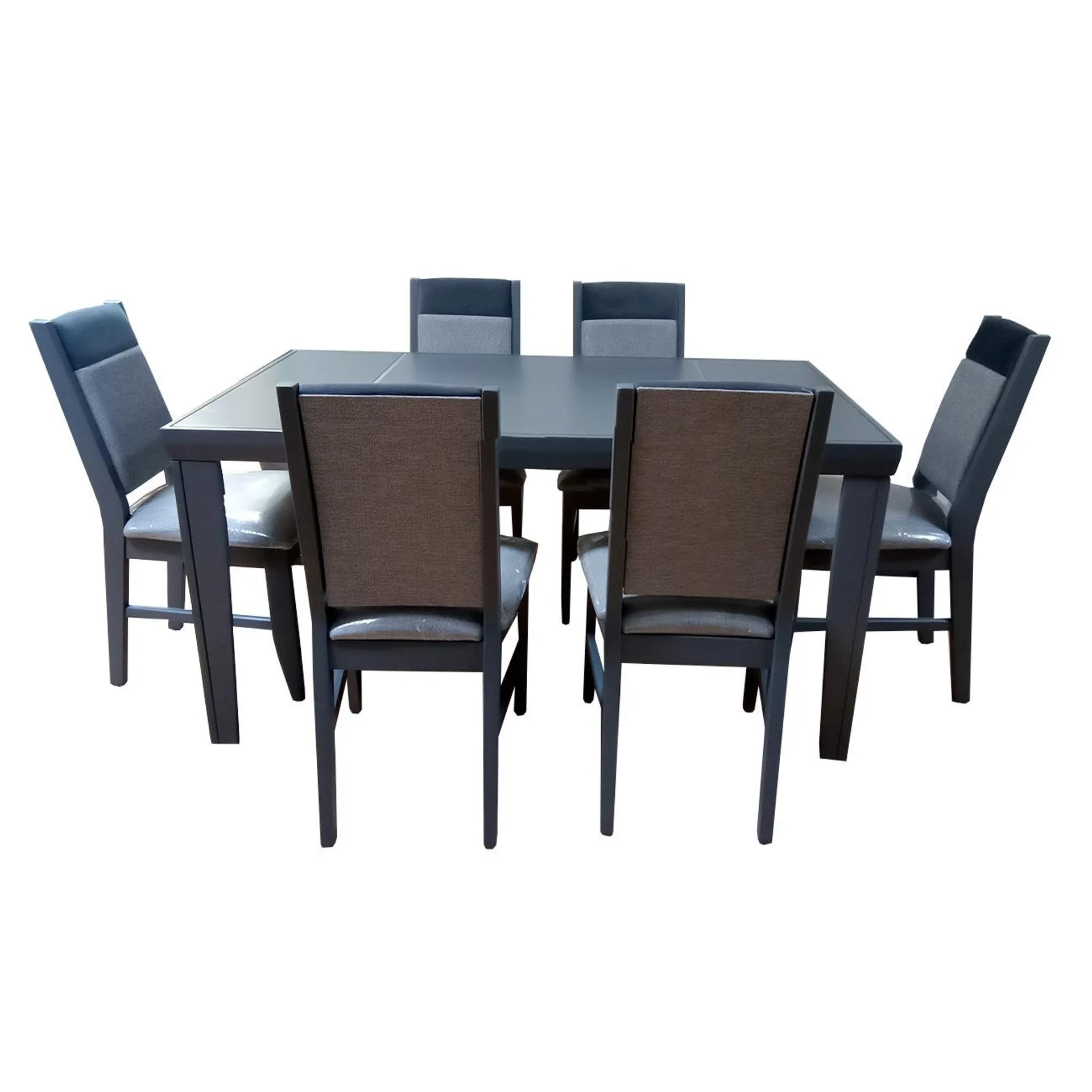 COMEDOR DE 6 SILLAS COLOR GRIS