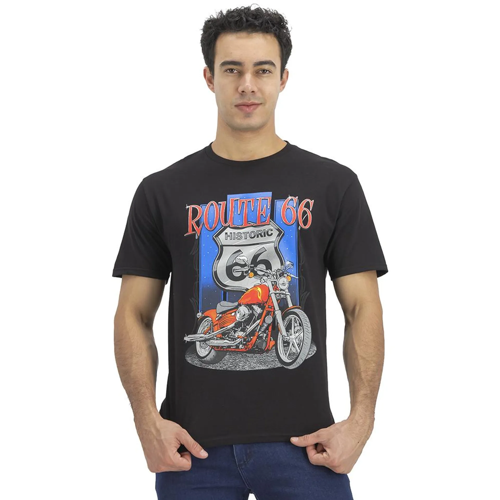 Playera Hummo Hombre Estampado Route 66