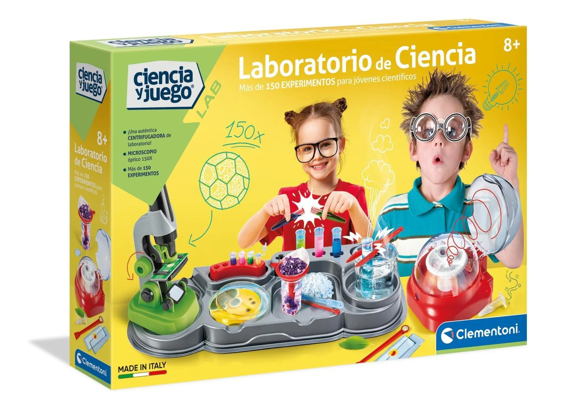 Laboratorio De Ciencia Para Niños -Con Microscopio Y Centrigugadora Clementoni