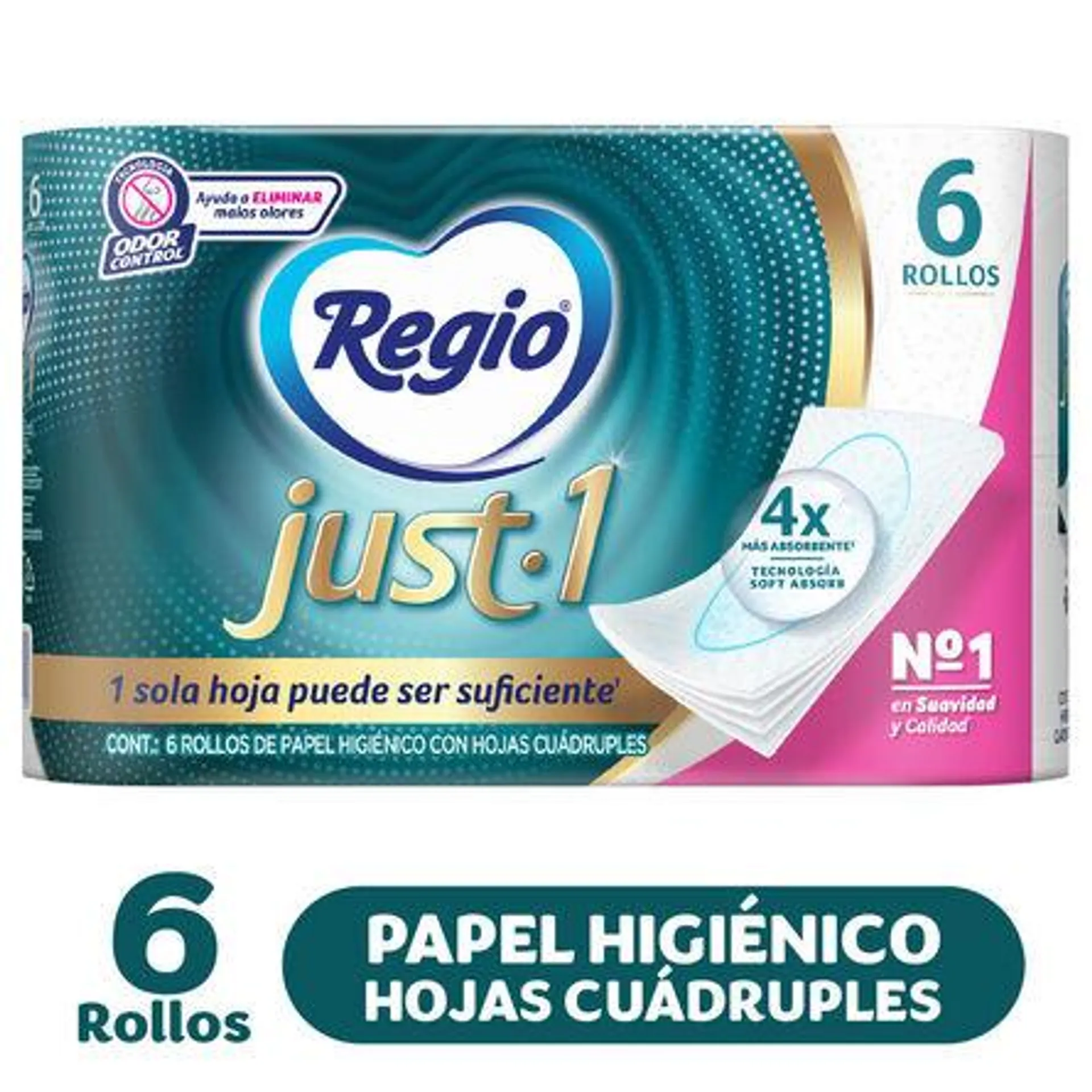 Papel Higiénico Regio Just-1 6 Rollos