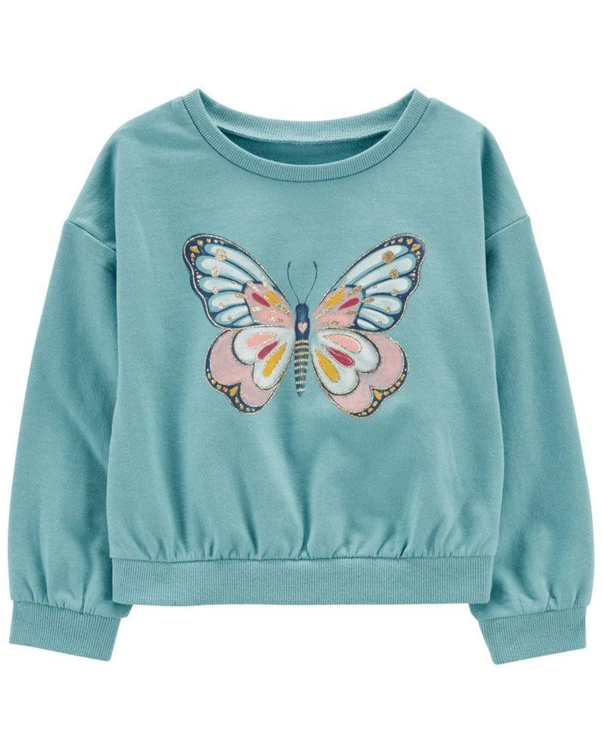 Playera De Cuello Redondo Con Mariposa Para Bebés Carter's