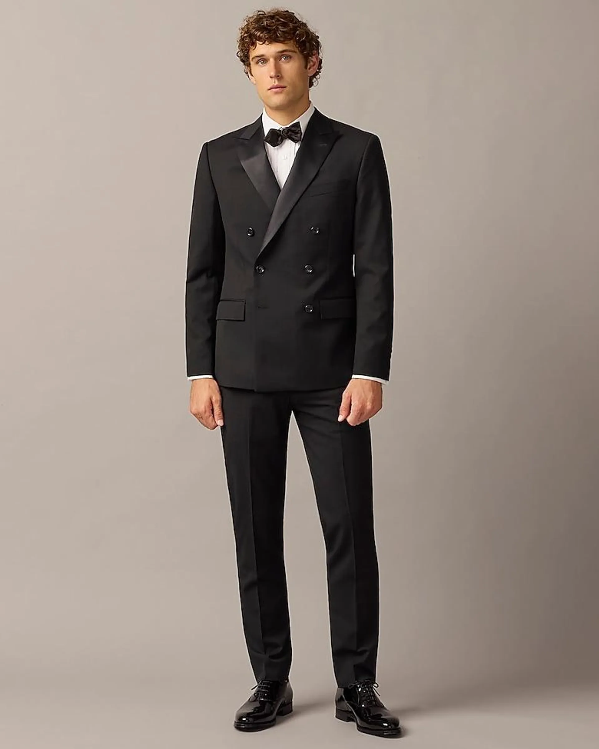 Ludlow Slim-fit double-breasted tuxedo jacket in Italian wool