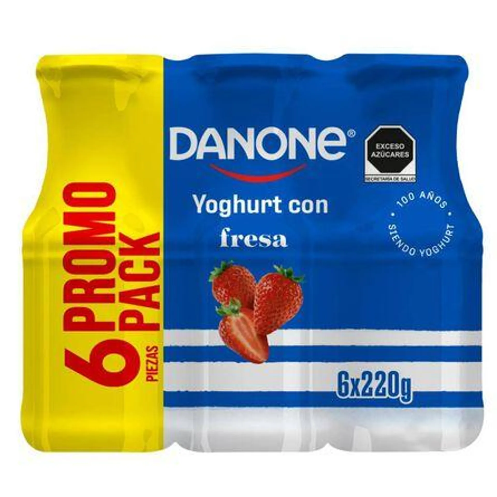 Yoghurt Danone Bebible con Fresa 6 piezas de 220 gr c/u