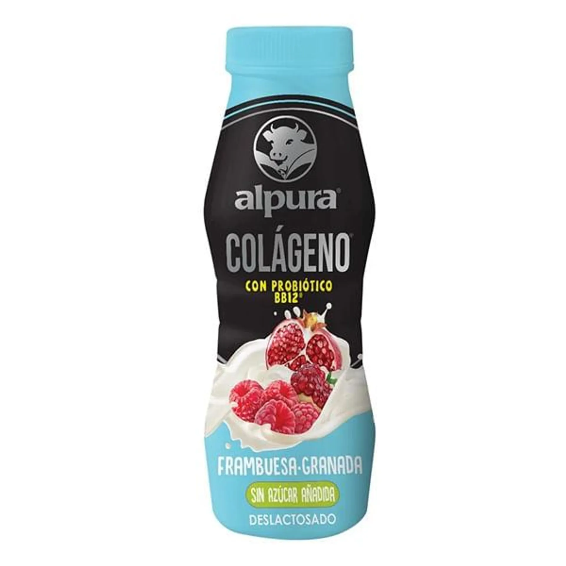 Yoghurt Alpura bebible colageno frambuesa y granada 220 g