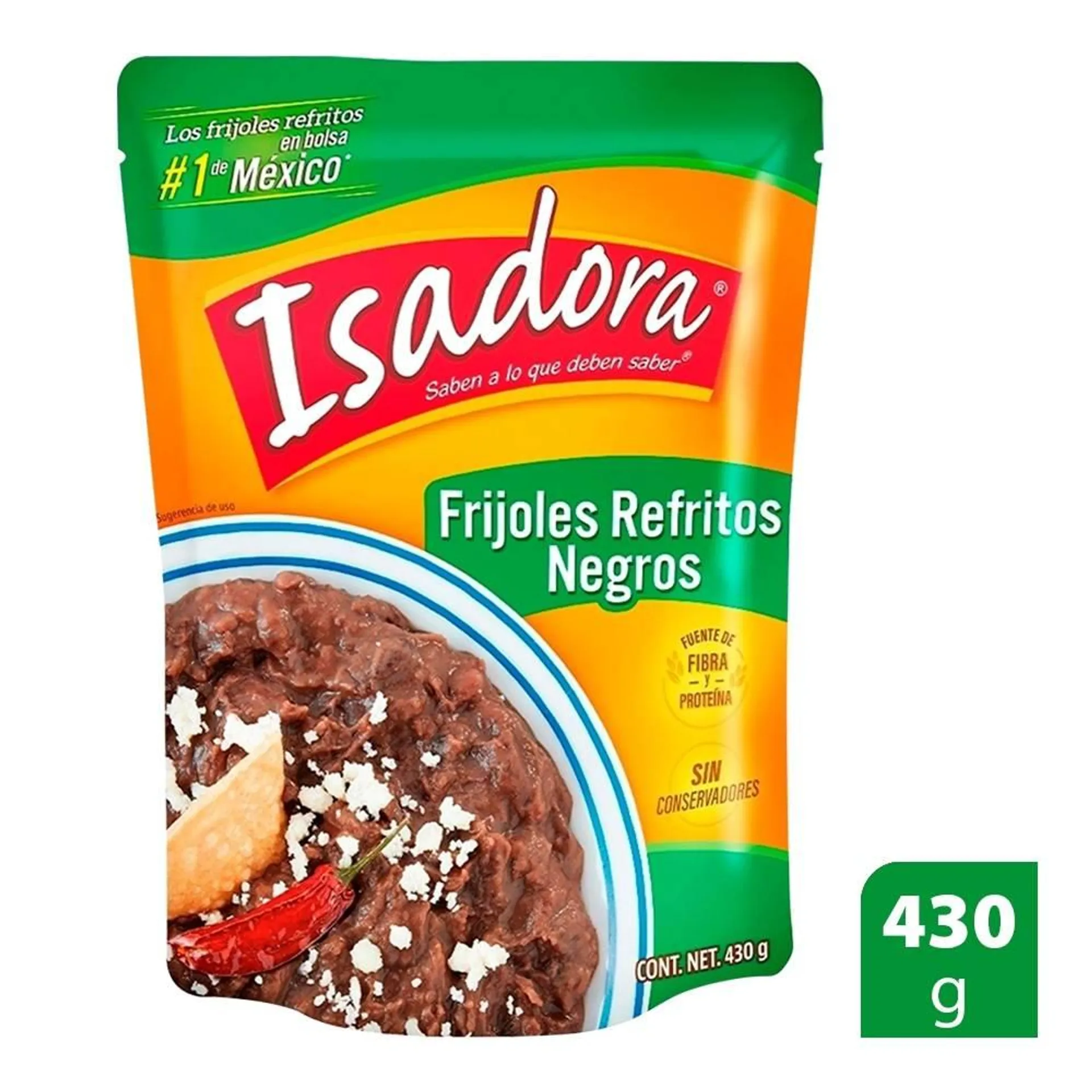 Frijoles negros Isadora refritos 430 g