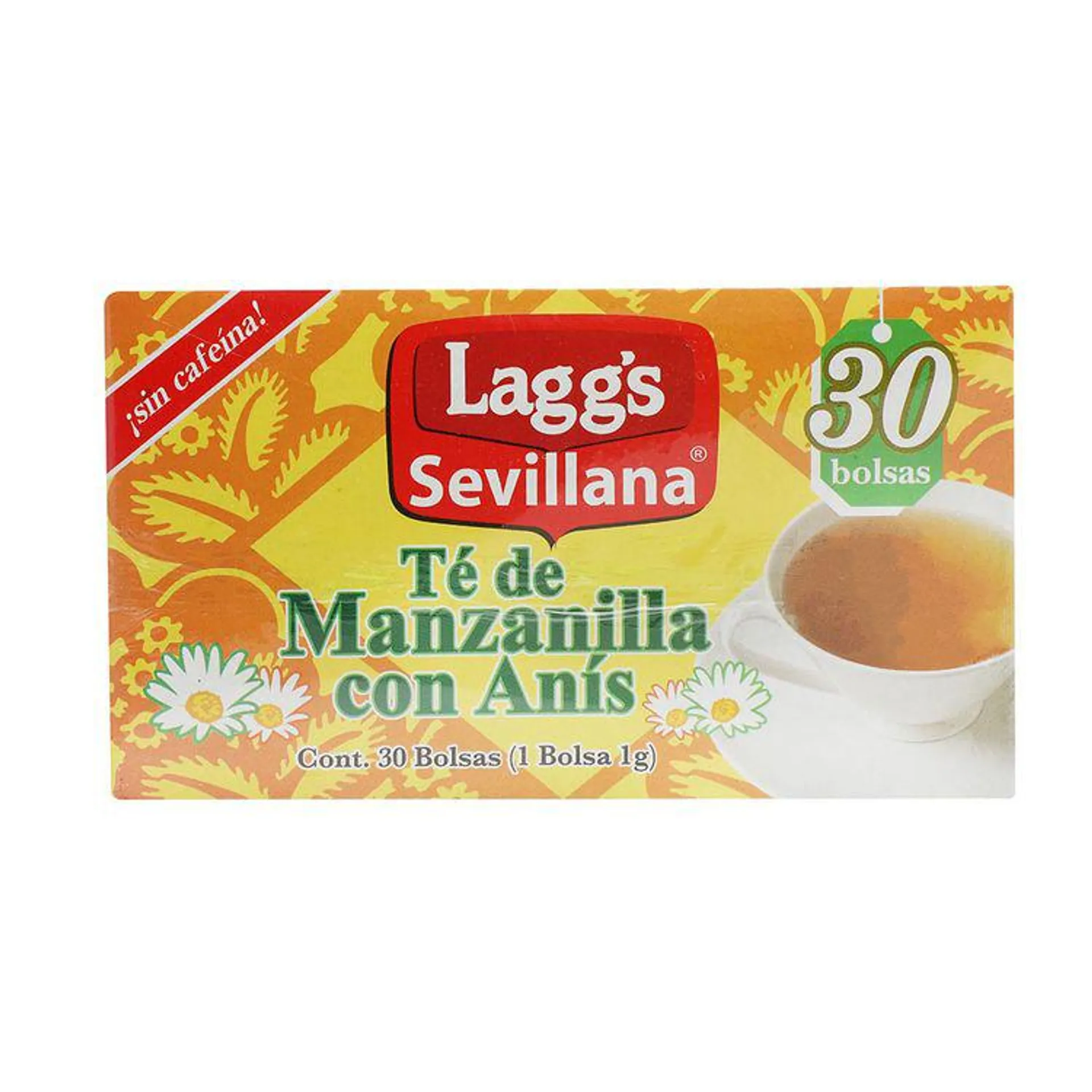 Té Manzanilla con Anís 30 Sobres - Laggs - 1 pieza