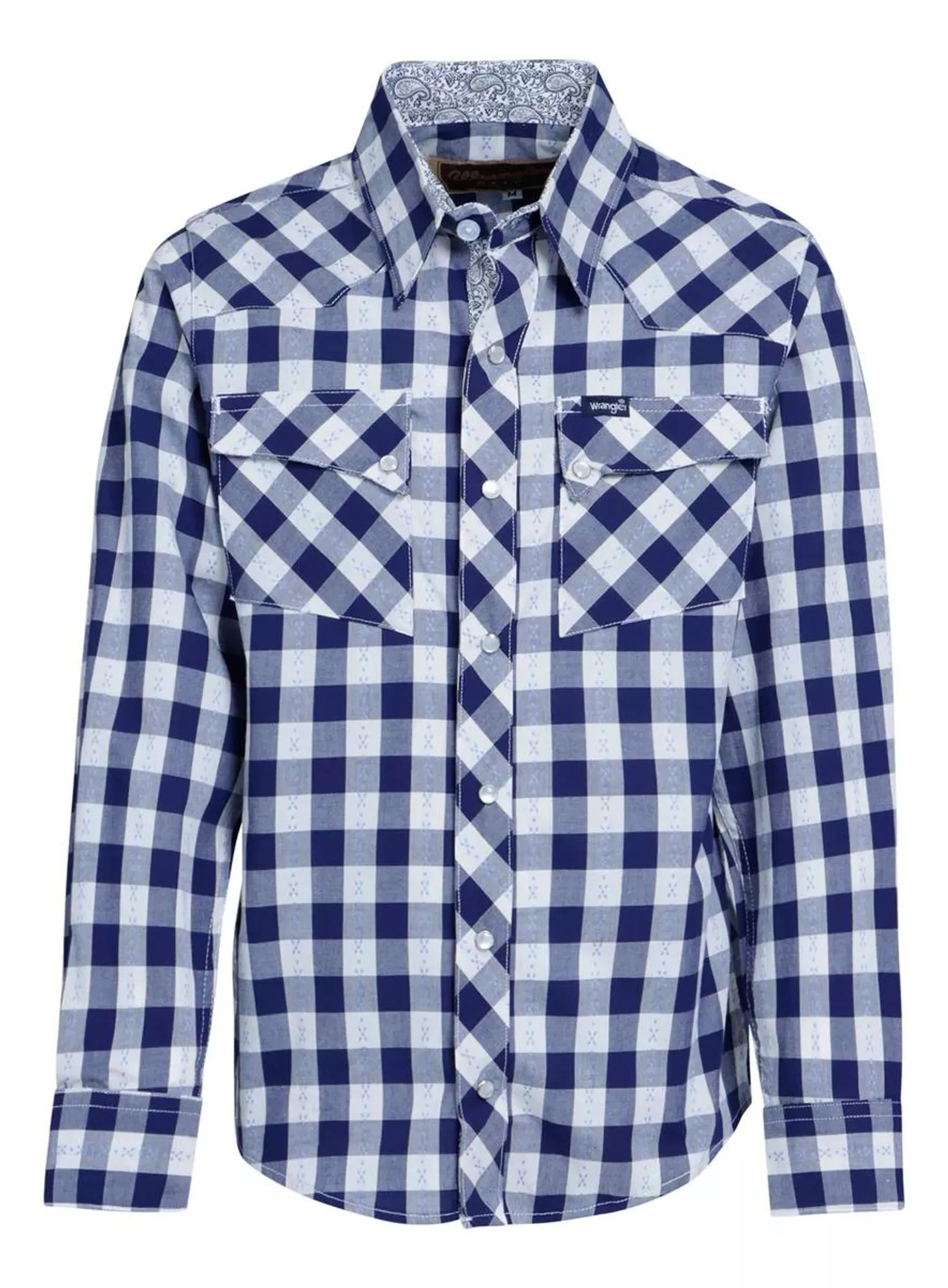 Camisa Vaquera Niño Wrangler Slim Fit Manga Larga 006