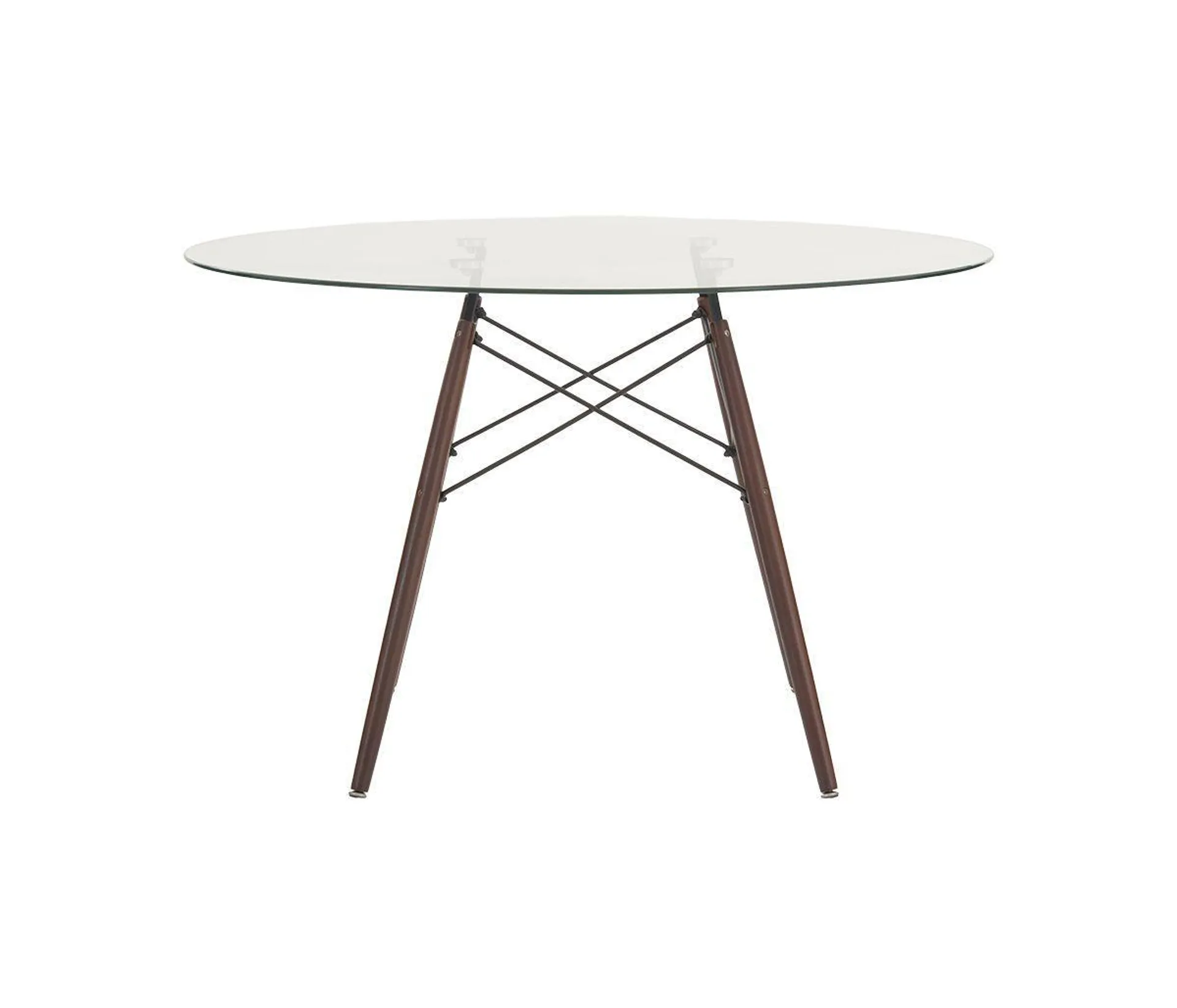 Mesa de comedor Eames 120 vidrio - Transparente