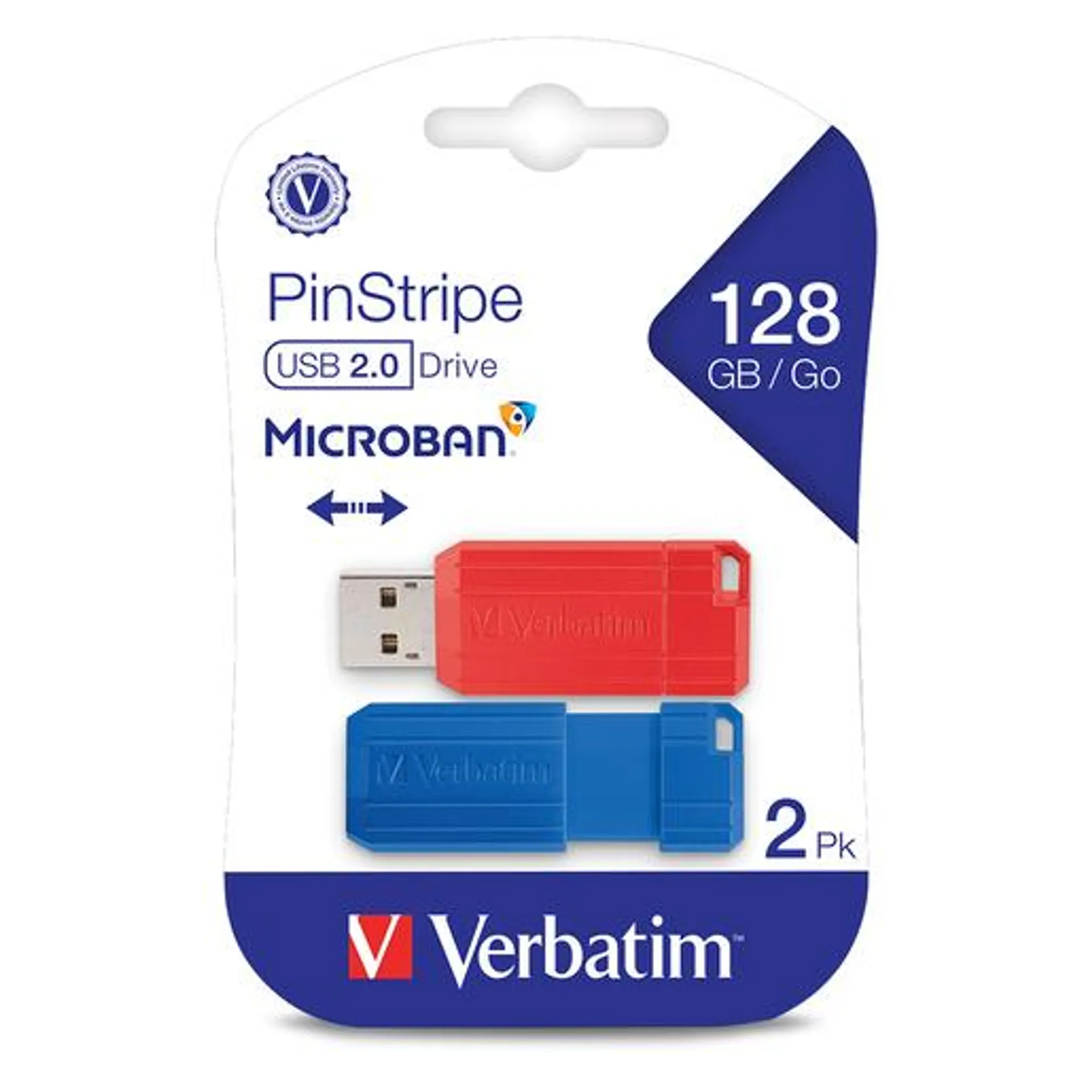 Memoria USB Verbatim 128gb 2 piezas