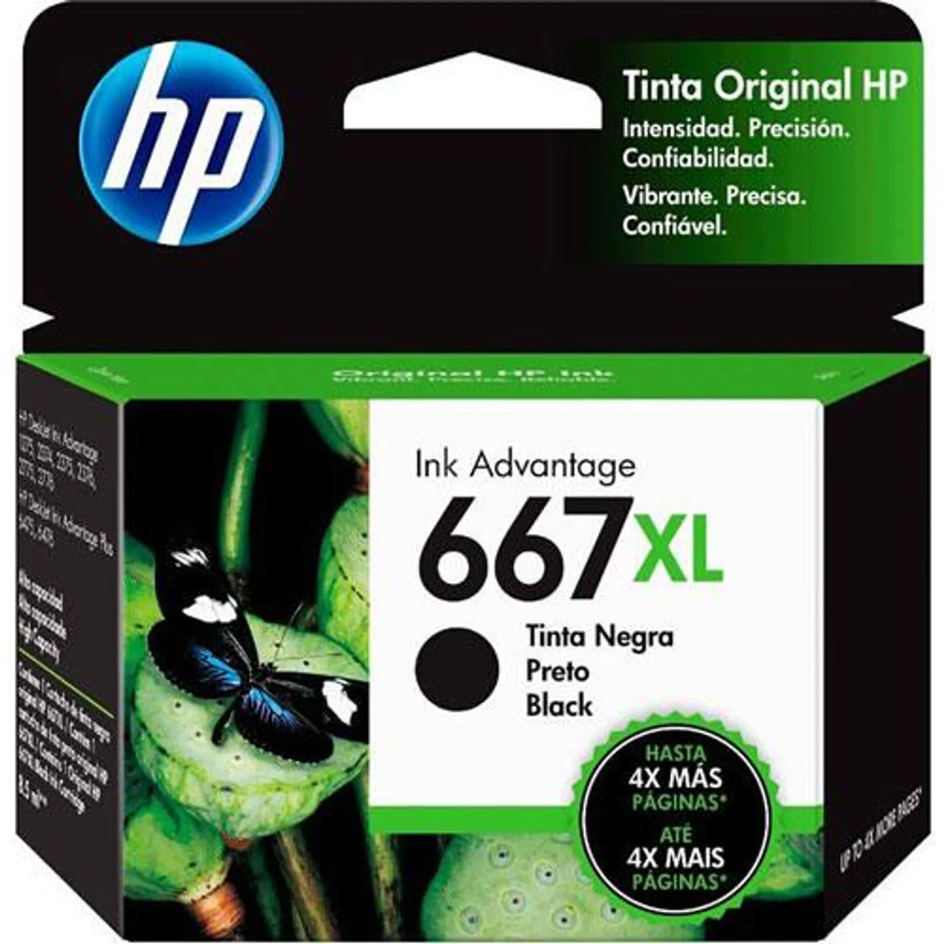 CARTUCHO DE TINTA HP 667XL NEGRA ORIGINAL (3YM81AL)