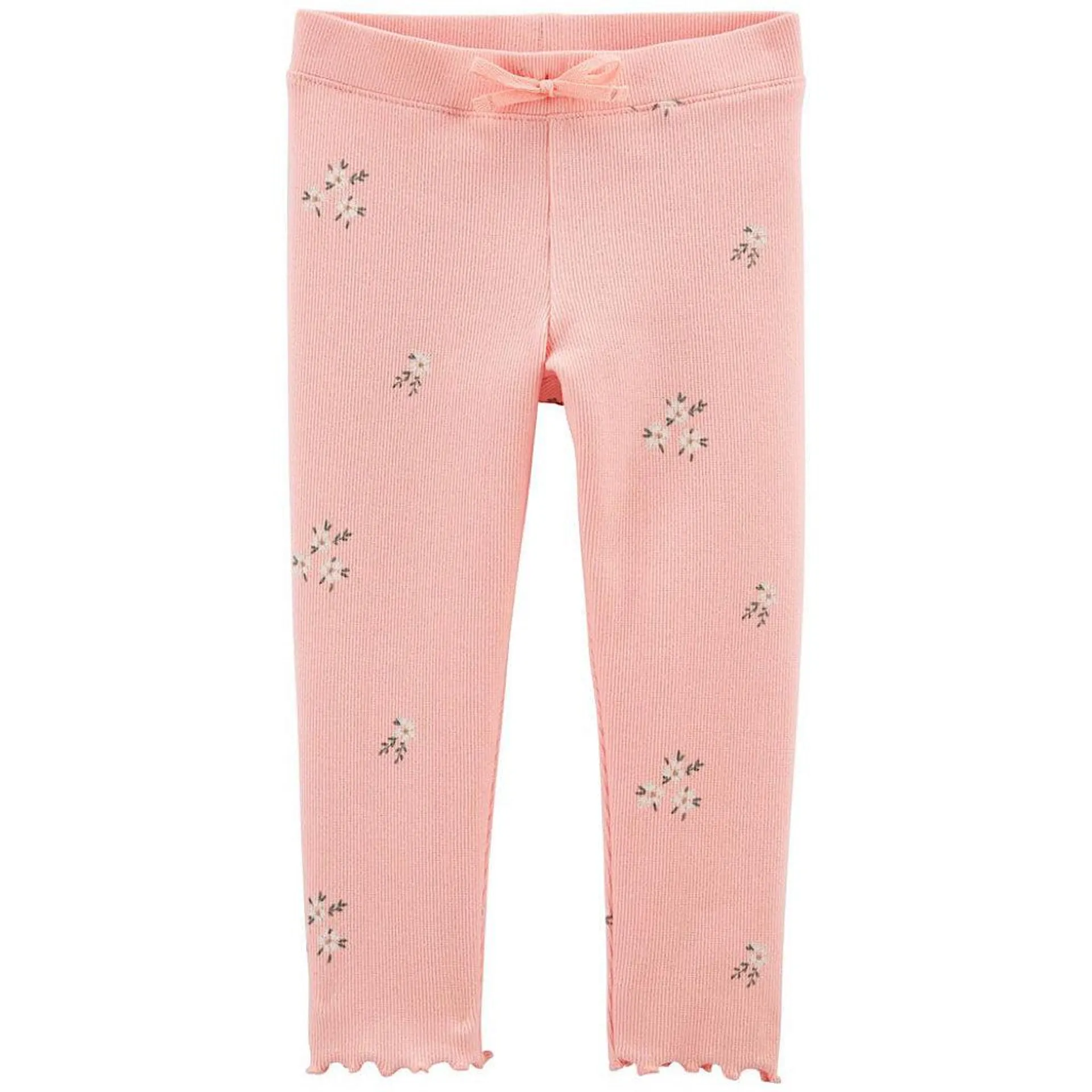 Leggings Oshkosh floral rosa para niña