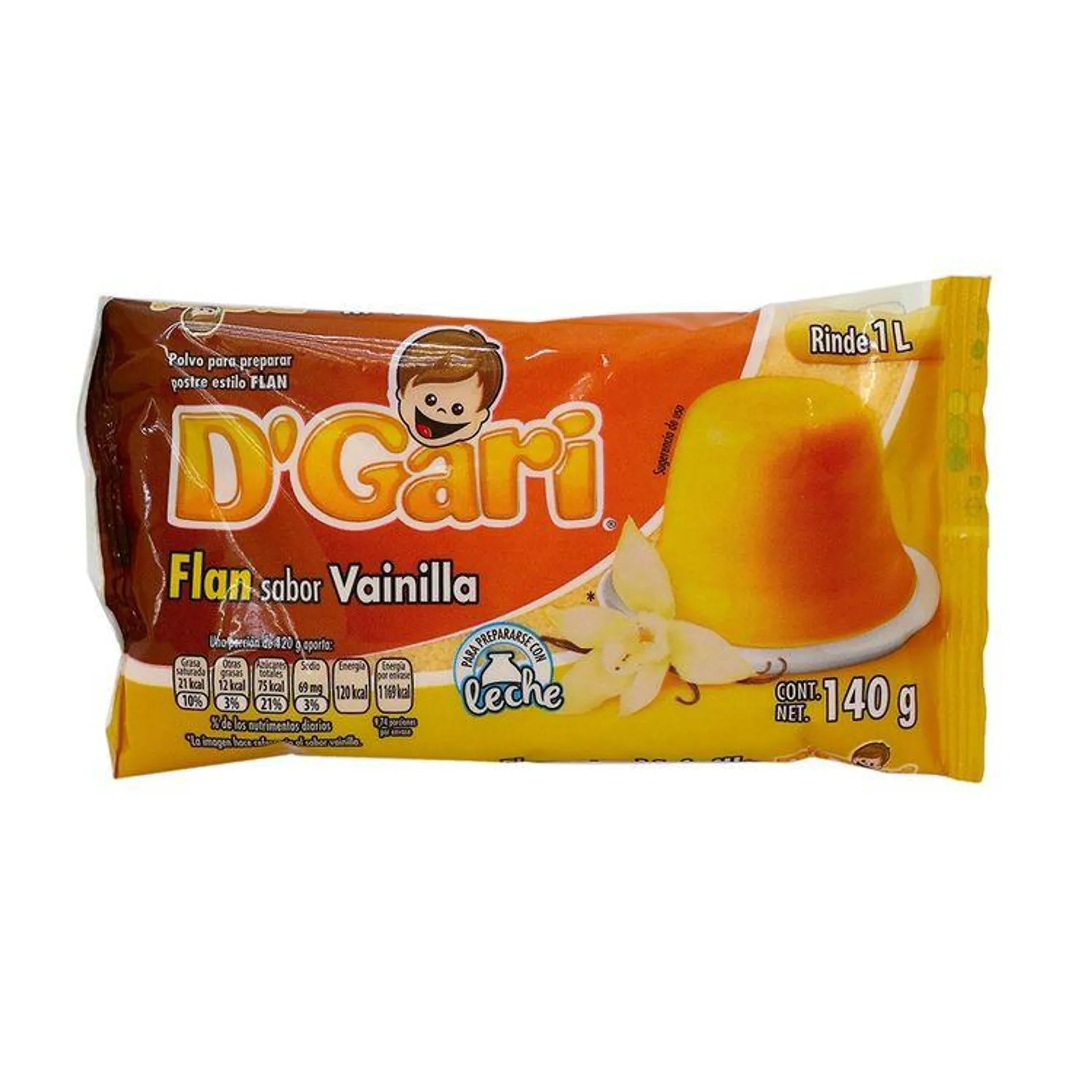 Flan D Gari Vainilla 140 Gr. - Dgari - 1 pieza