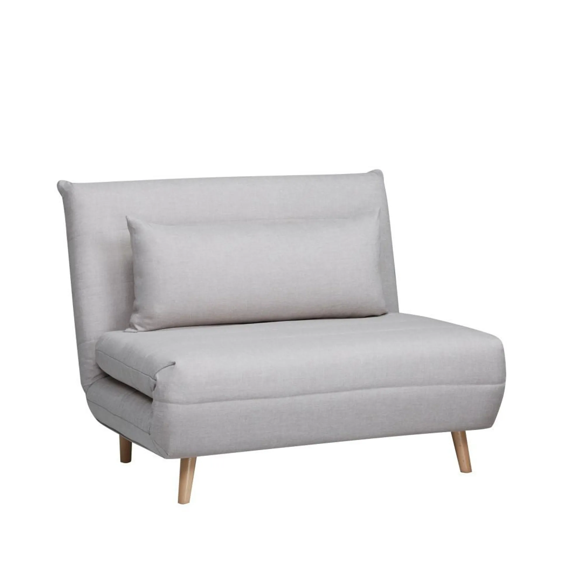 Brooklyn - Sillon estilo moderno convertible cama tela color blanco