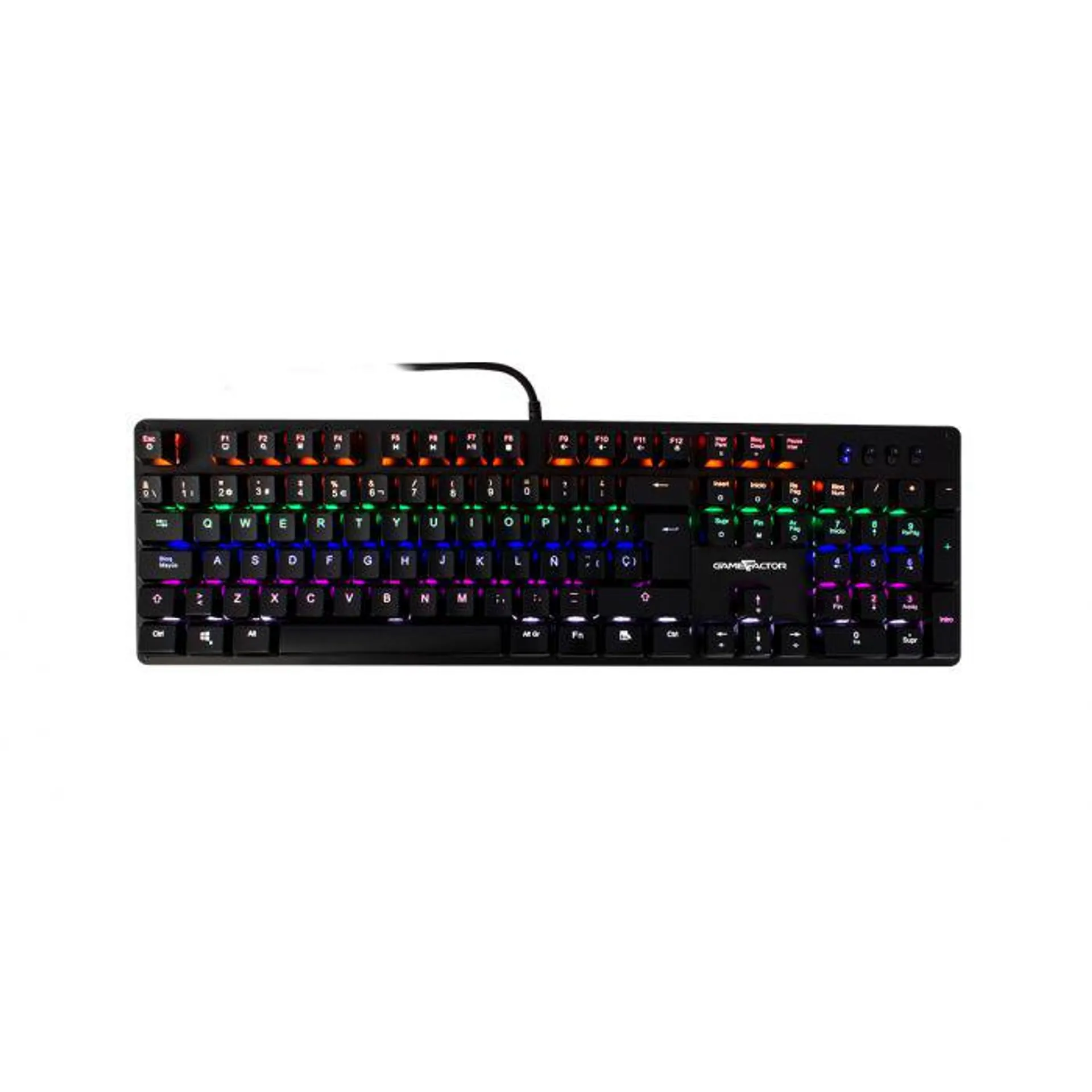 Teclado Mecanico Game Factor Kbg400 Rgb Switch Red Usb Negro