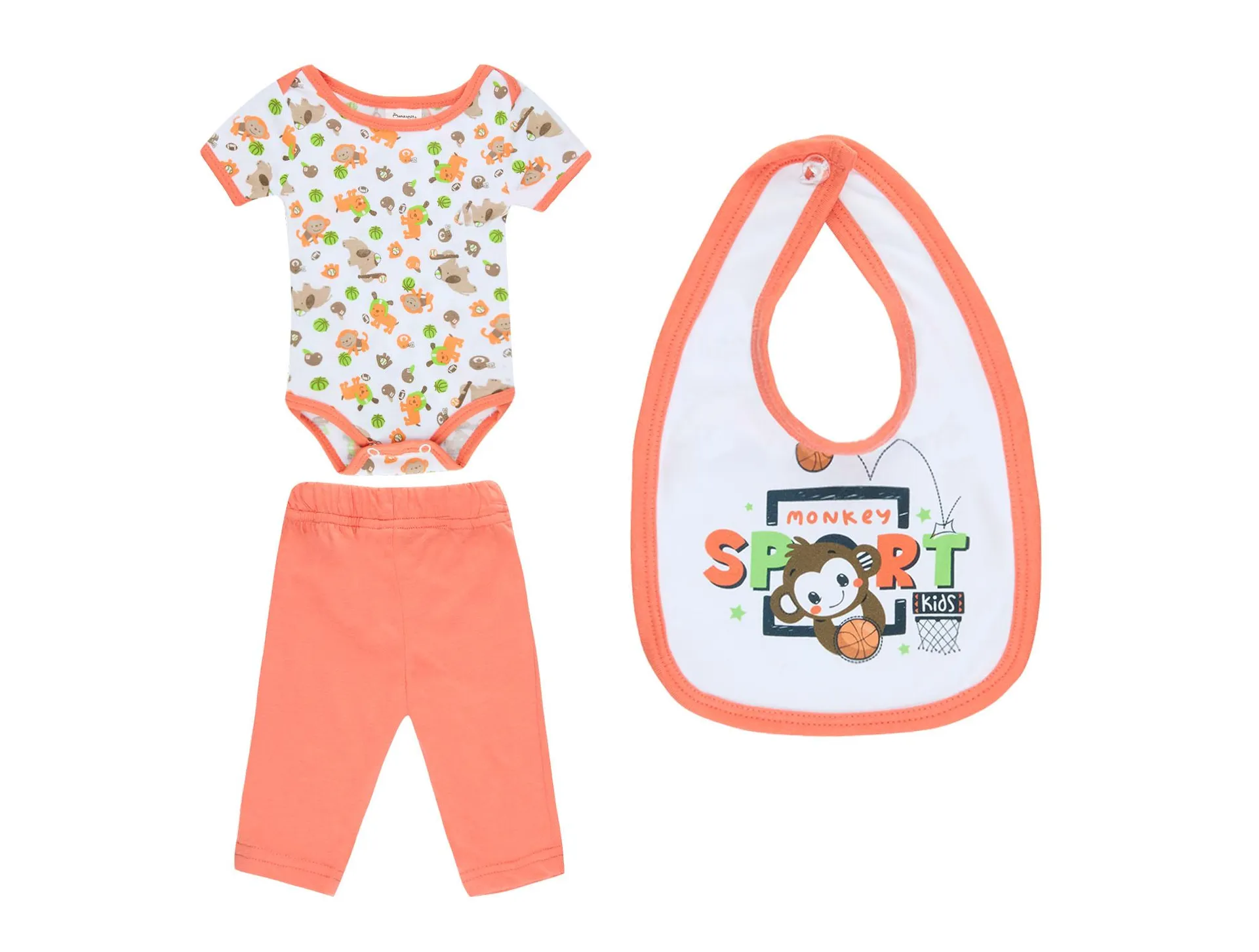 Set Manzanita 3 Piezas Monkey Talla 3-6