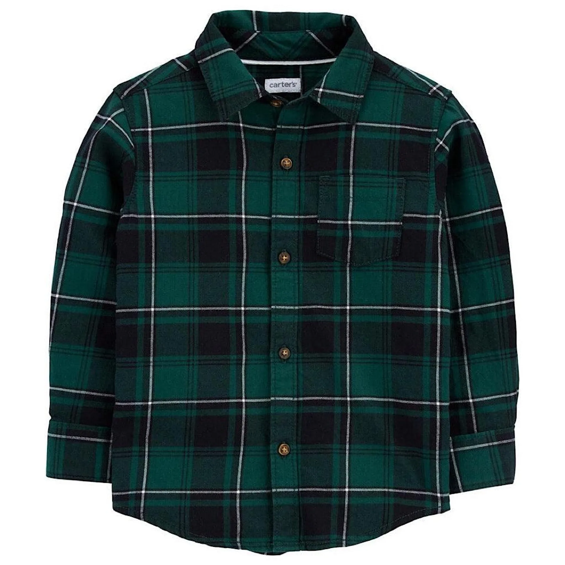 Camisa Carter’s cuadrada color verde para bebito