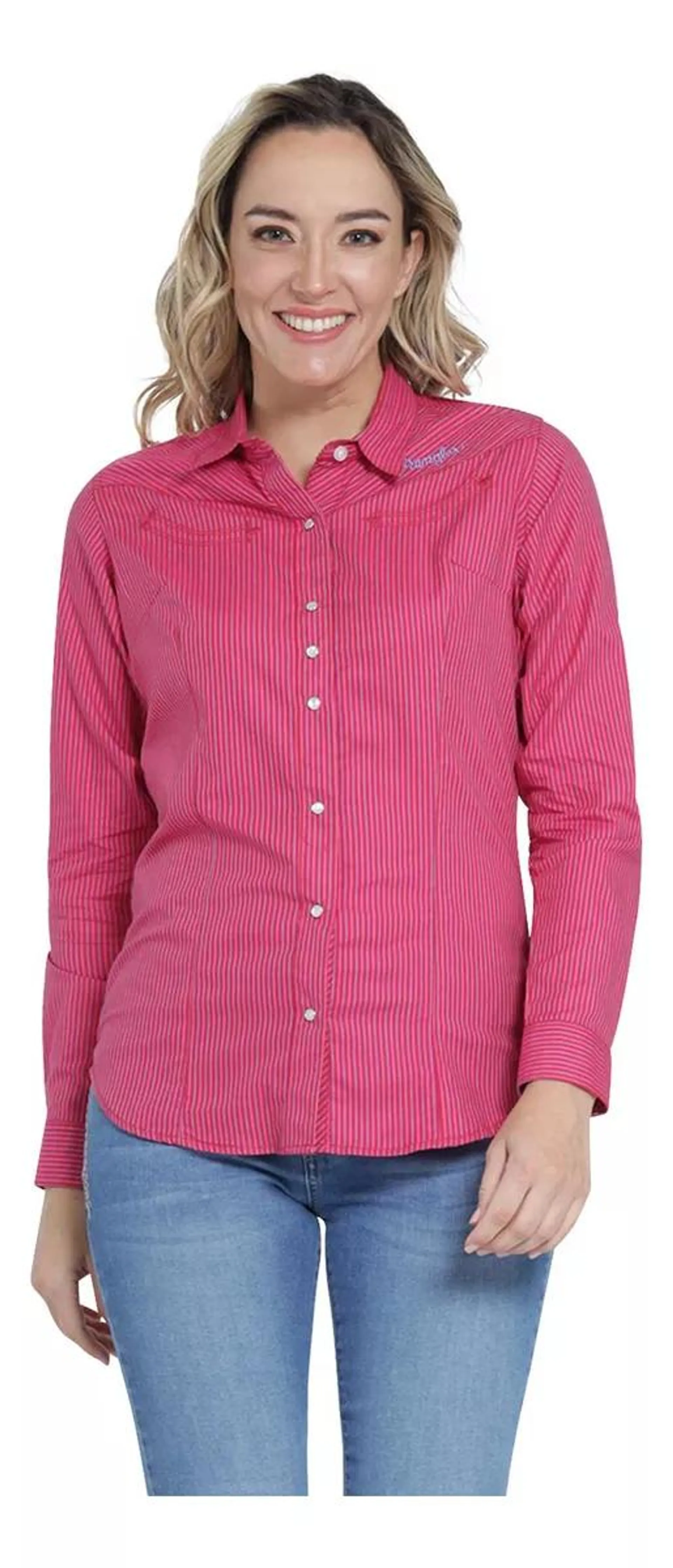 Blusa Vaquera Mujer Wrangler Slim Fit Manga Larga 409