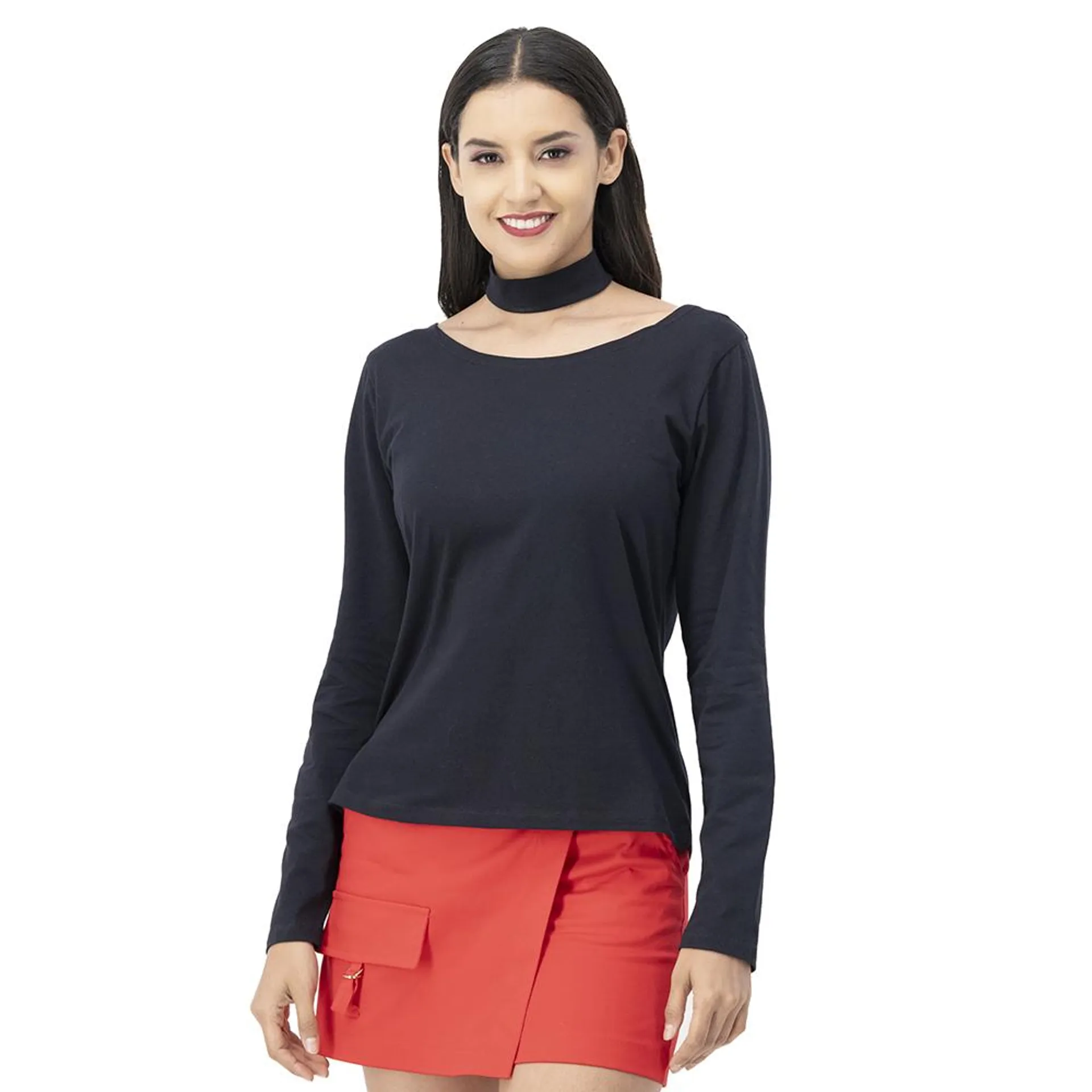 Playera Mujer Cuello Tipo Choker