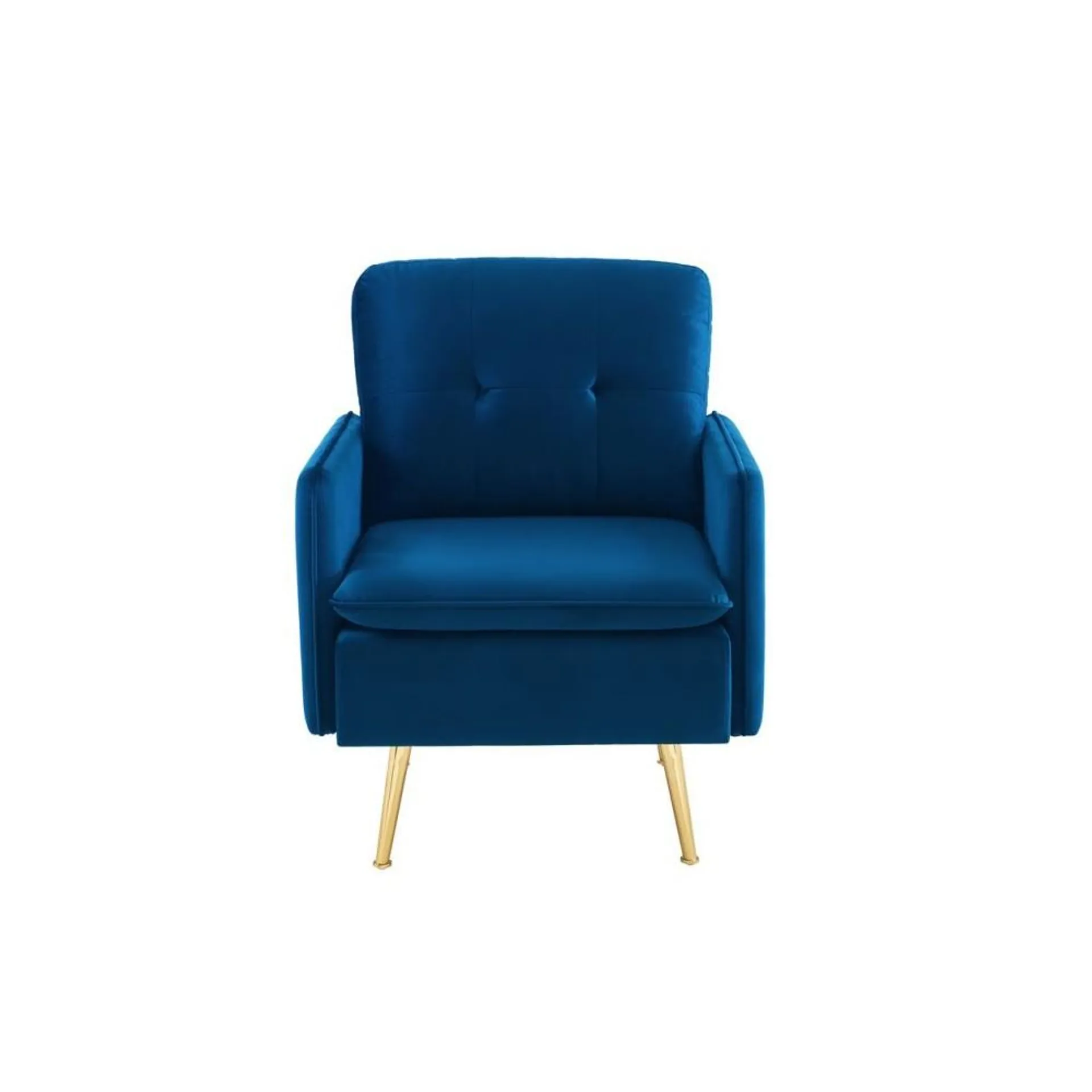 Rosini - Sillón estilo clásico terciopelo azul marino