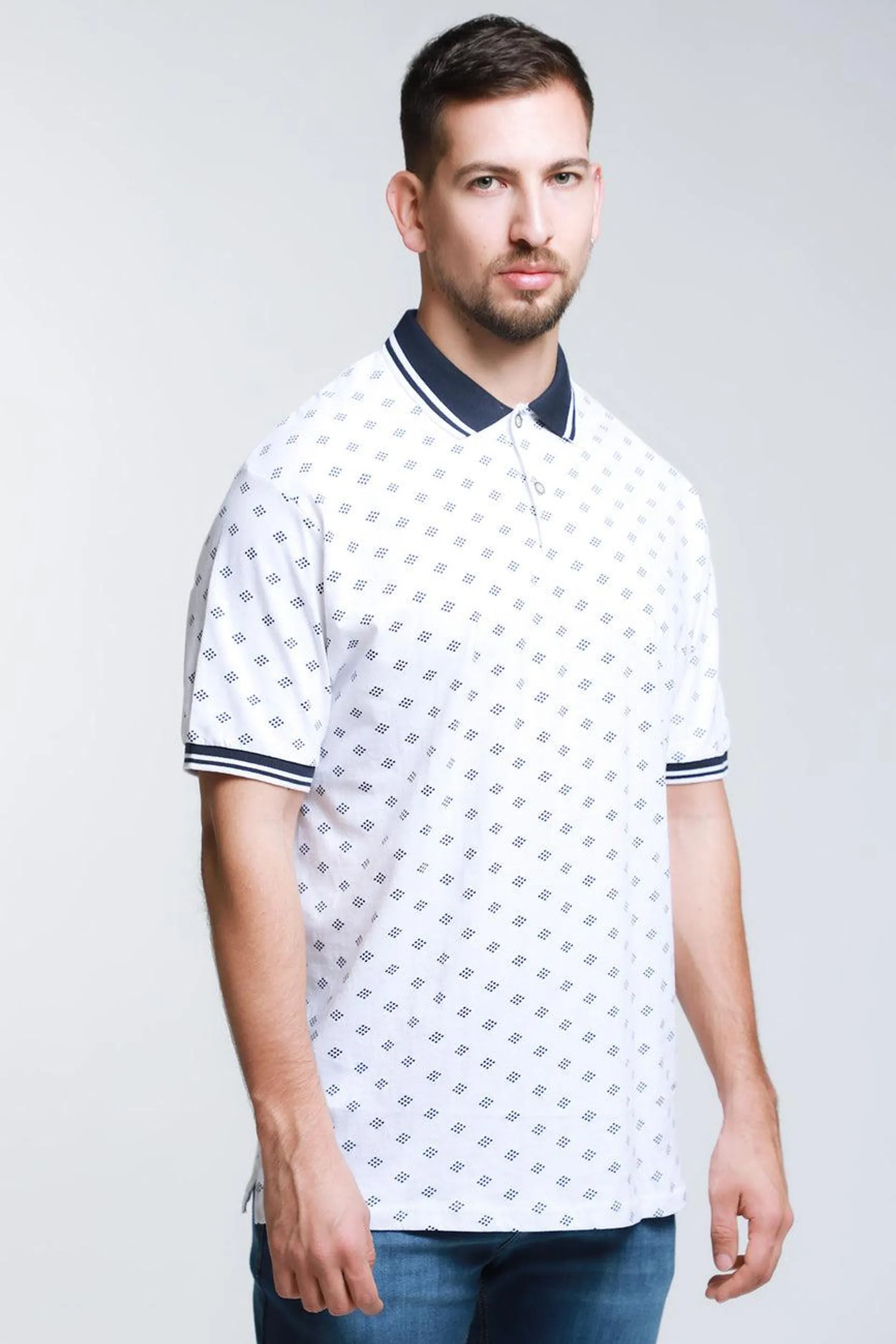 Playera Polo Mini Print