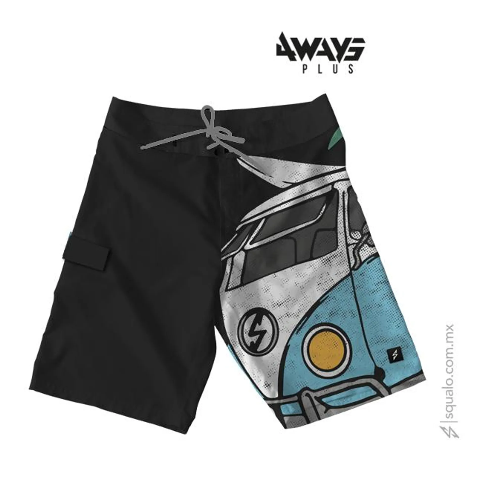 Traje de baño Boardshort Loxeno Negro