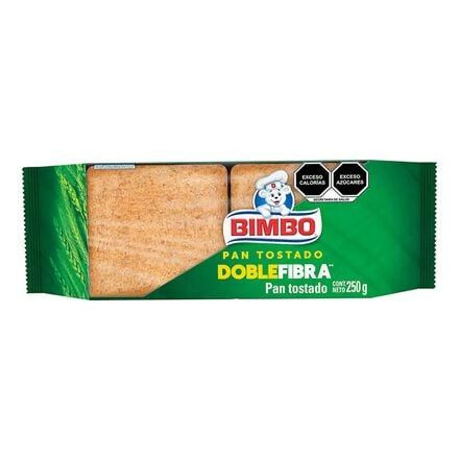 Pan Tostado Bimbo Doble Fibra 250 Gr