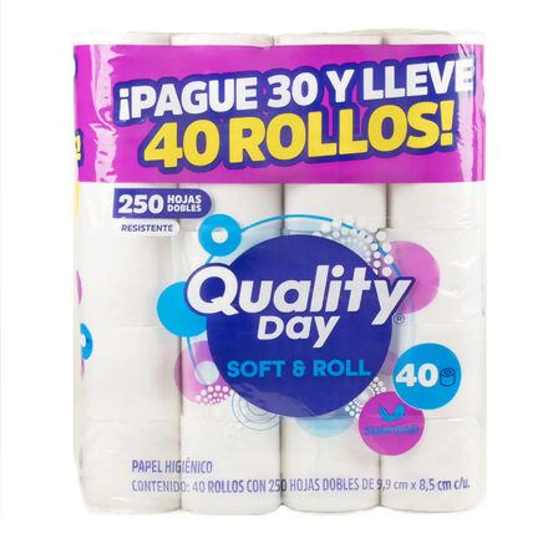 Papel Higiénico Quality Day 30+10R 250 H