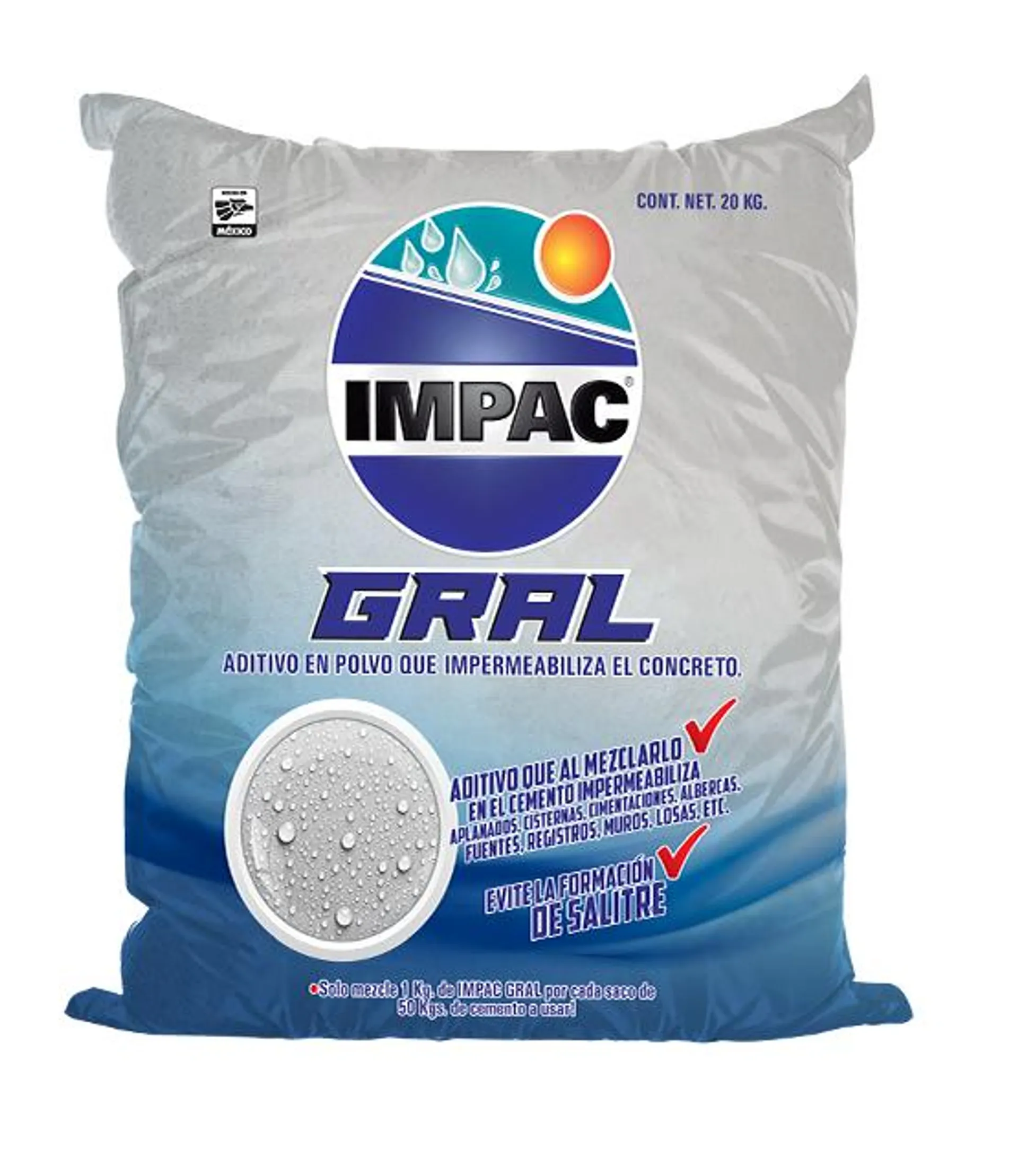 Impermeabilizante Impac Gral – Saco 20 k – Impac VNIIMGRBL1M