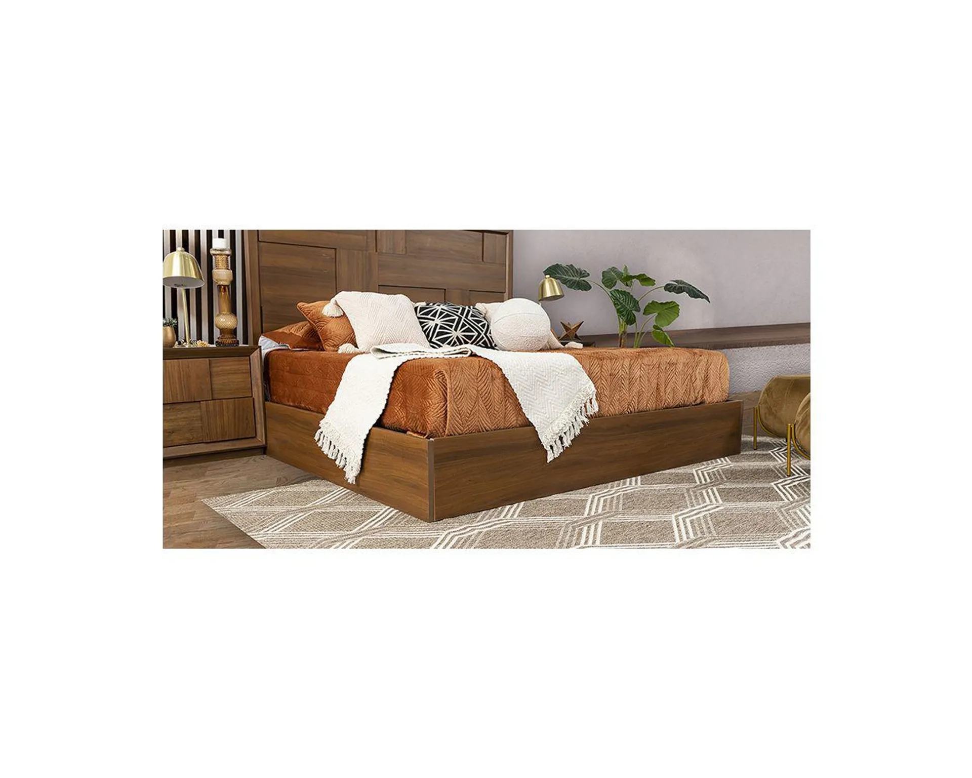 Base De Cama King Size Atenas Parota