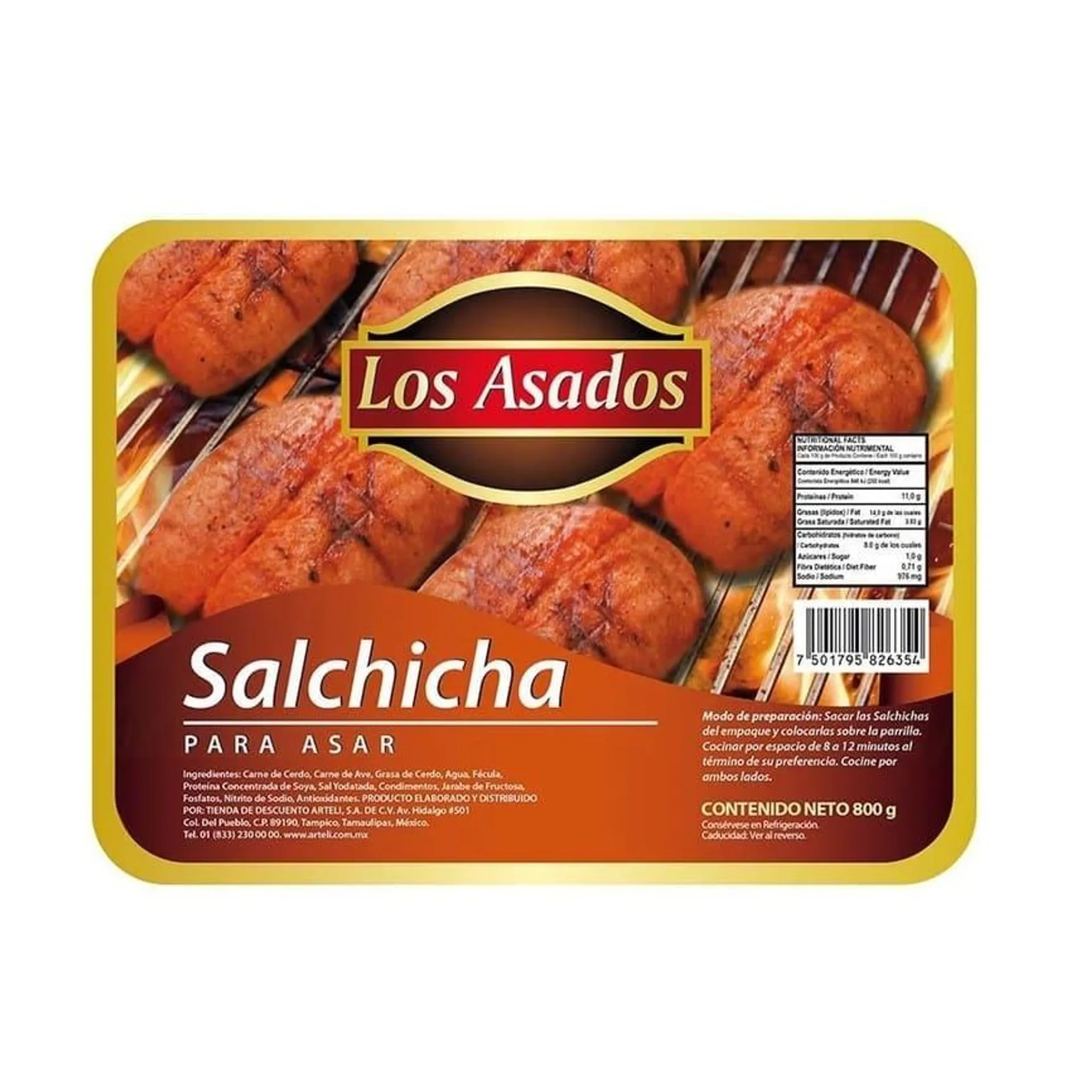 SALCHICHA PARA ASAR LOS ASADOS PAQ 800 g