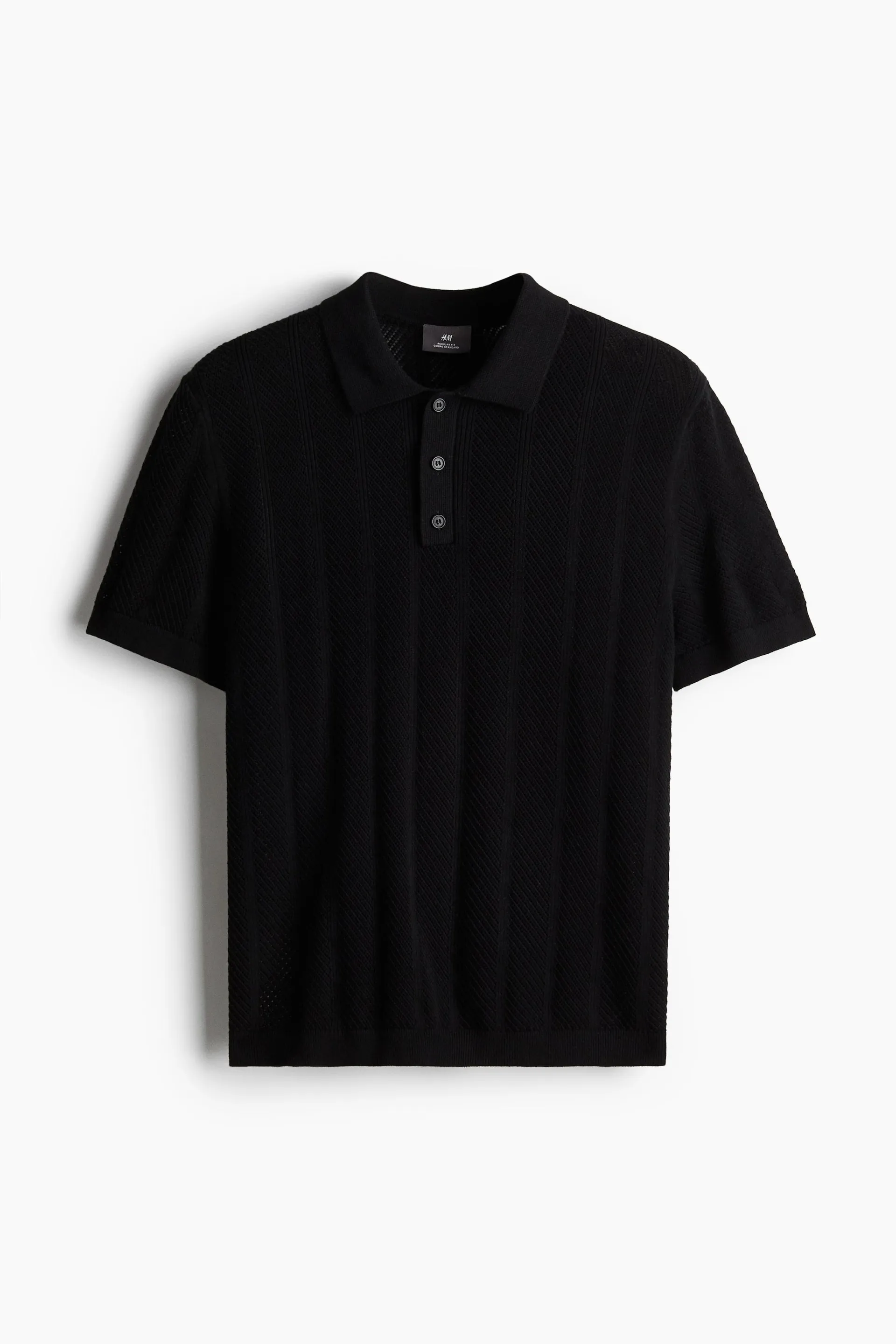 Playera polo Regular Fit en tejido texturizado