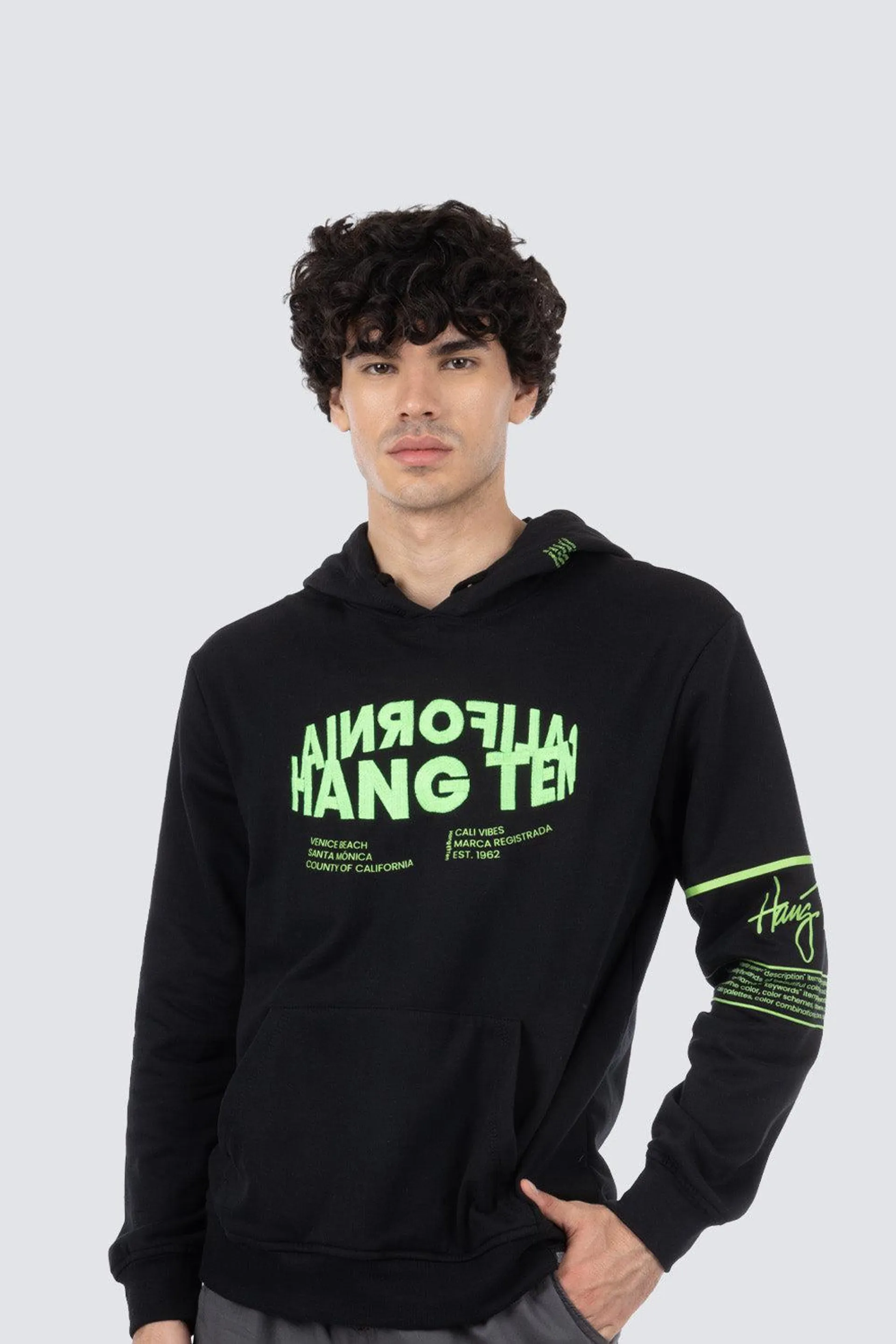 Sudadera cerrada con estampado