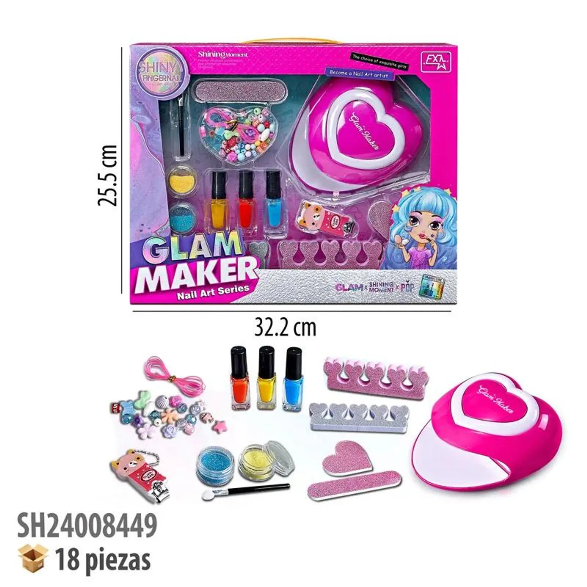 JUEGO DE UÑAS CON VENTILADOR