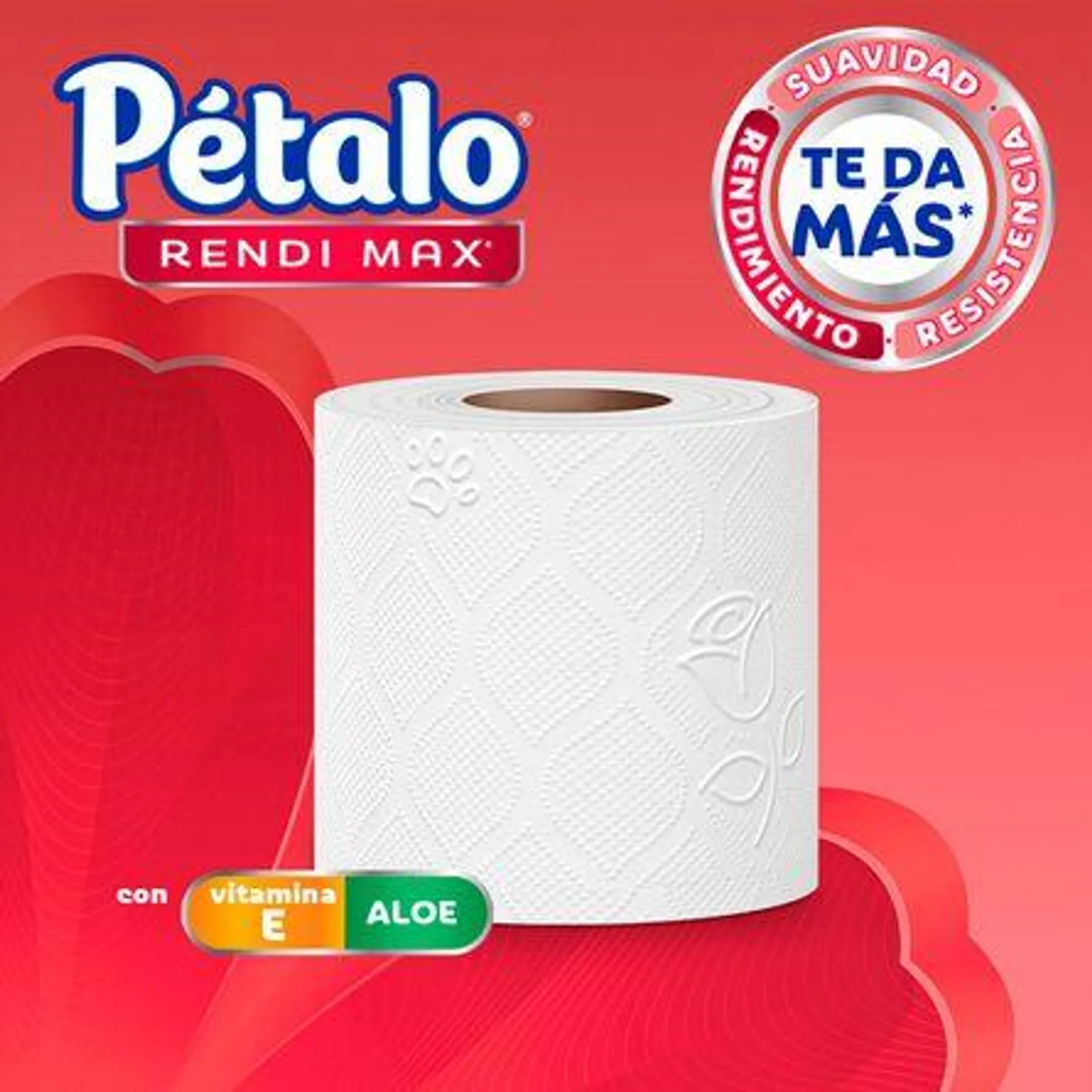 Papel Higiénico Petalo Rendimax 12 Rollos de 320 Hojas