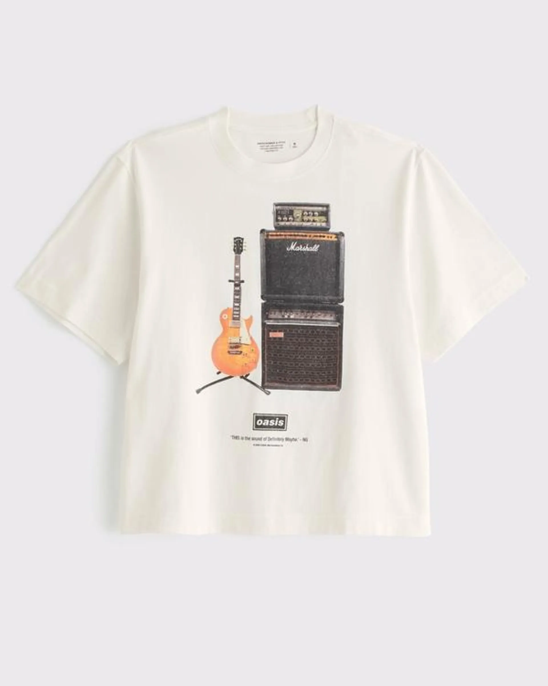 Oasis Vintage-Inspired Cropped Graphic Tee