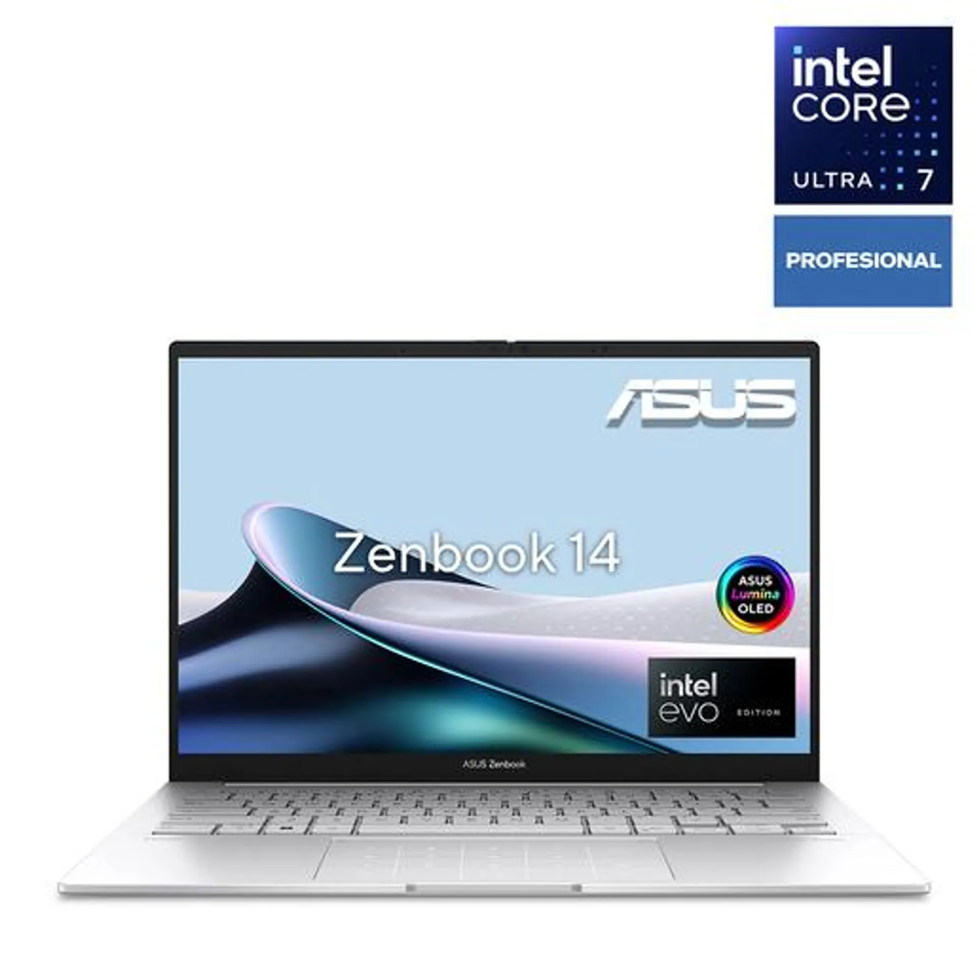 Bundle Laptop Asus Zenbook 14 Oled Intel Core Ultra 7 14 pulg. 1tb SSD 16gb RAM más Sleeve más Adaptador Ethernet