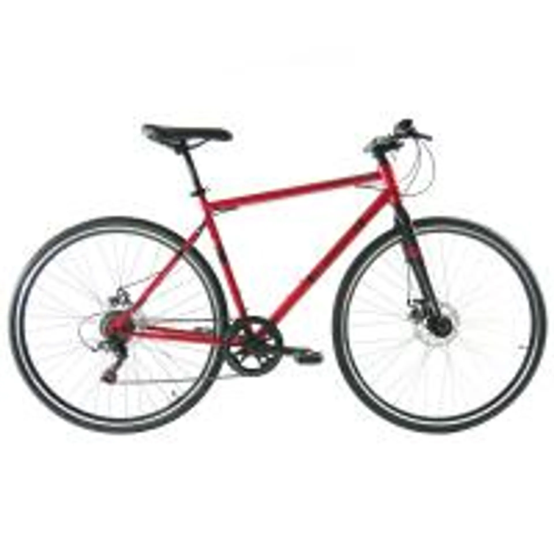 Bicicleta BENOTTO Hibrida DESTREZZA R700C 7V. Frenos Doble Disco Mecanico Acero Rojo/Negro Talla:53