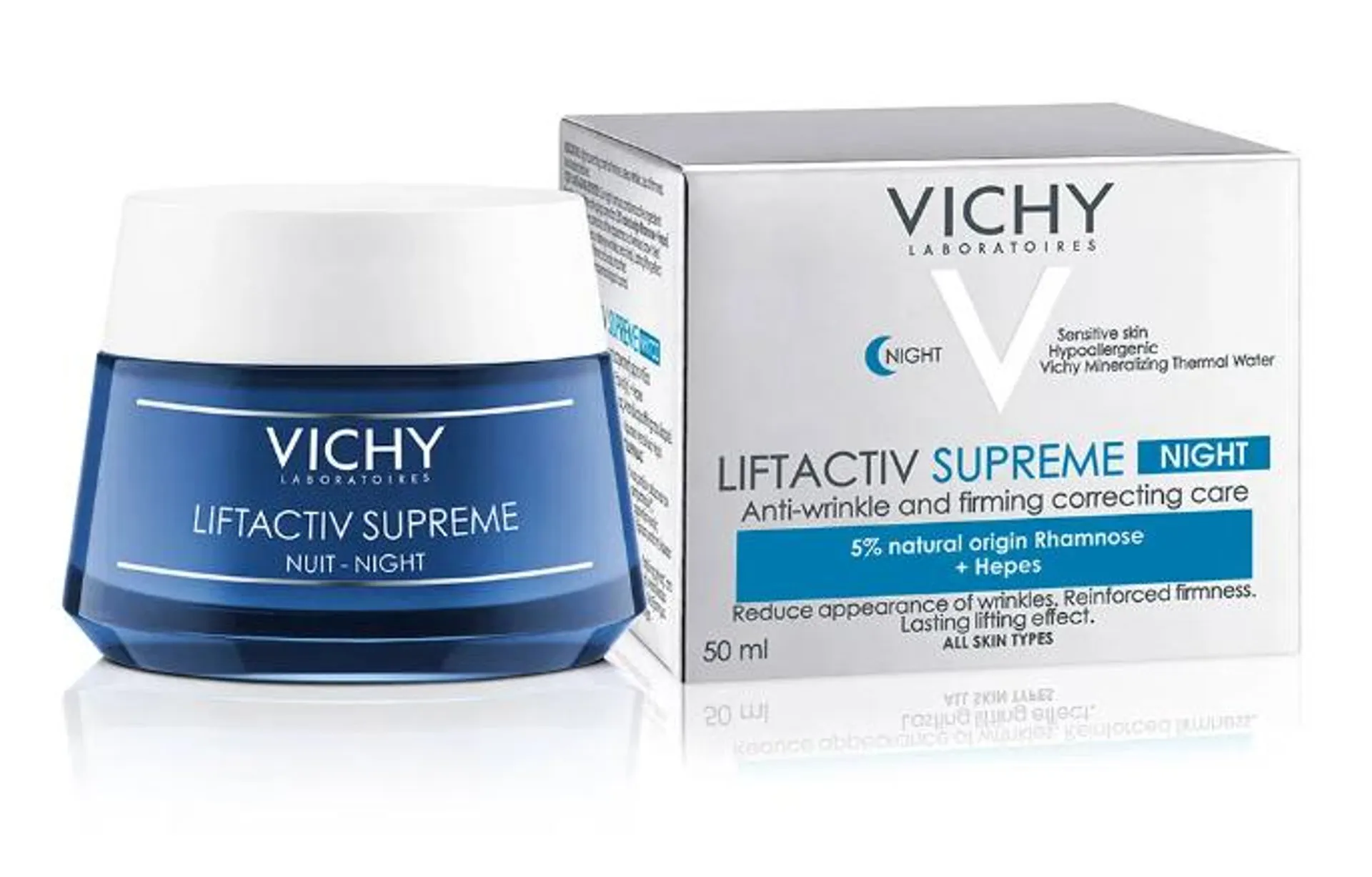 Vichy Liftactiv Derm Origen Noche, Tratamiento anti-edad, 50ml.