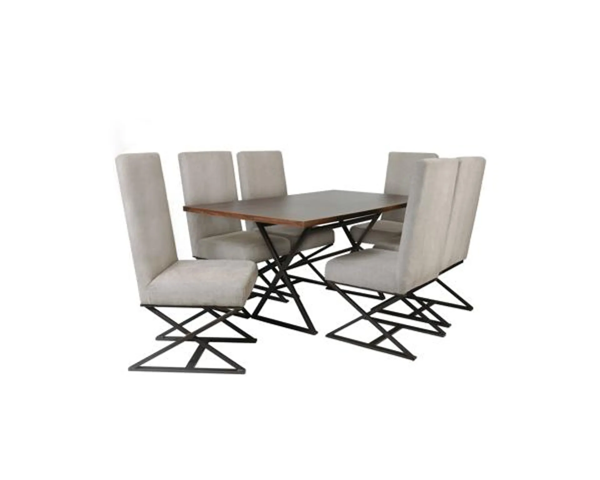 Antecomedor Tubular Simone 6 Sillas