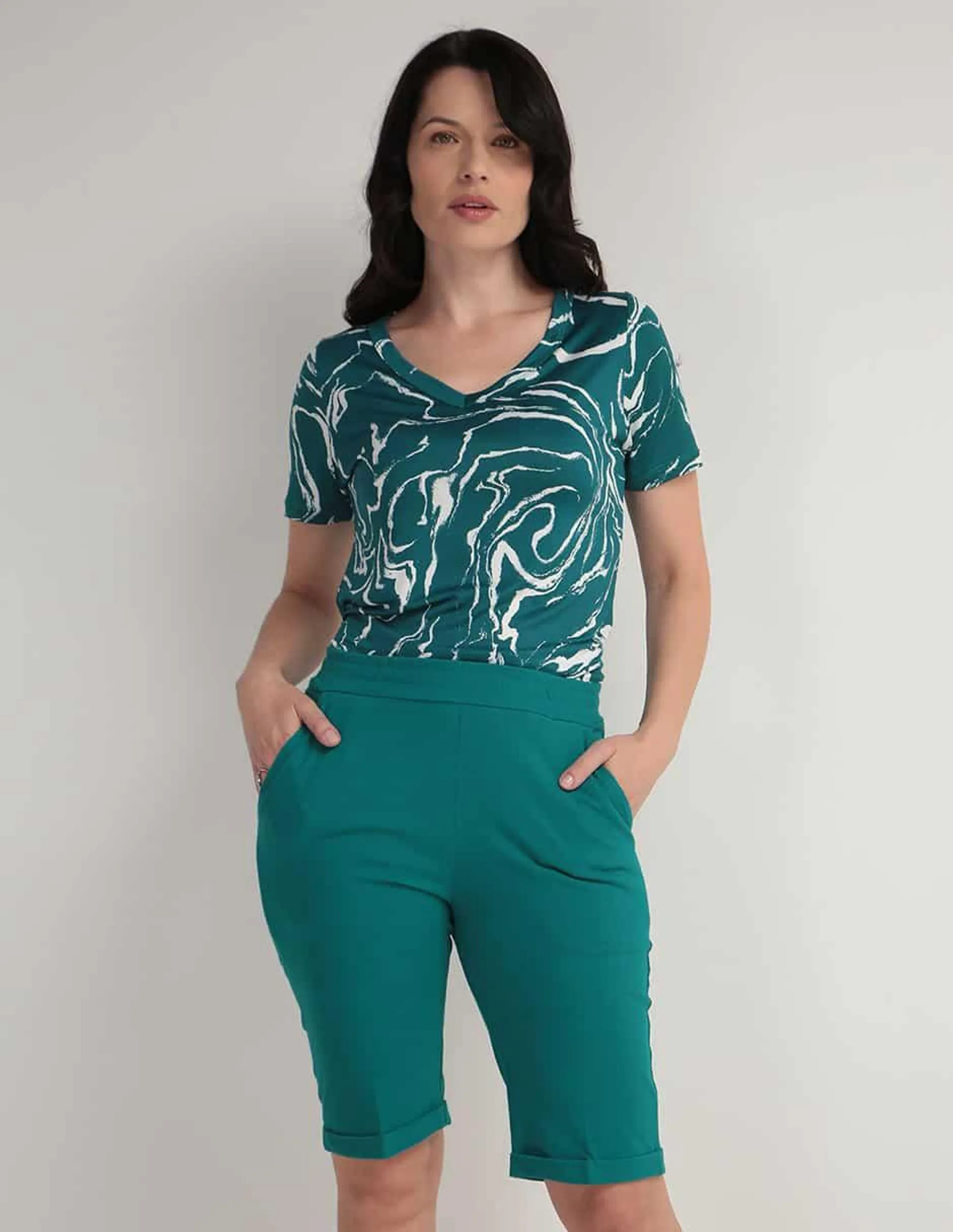 Bermuda Morango de algodón para mujer