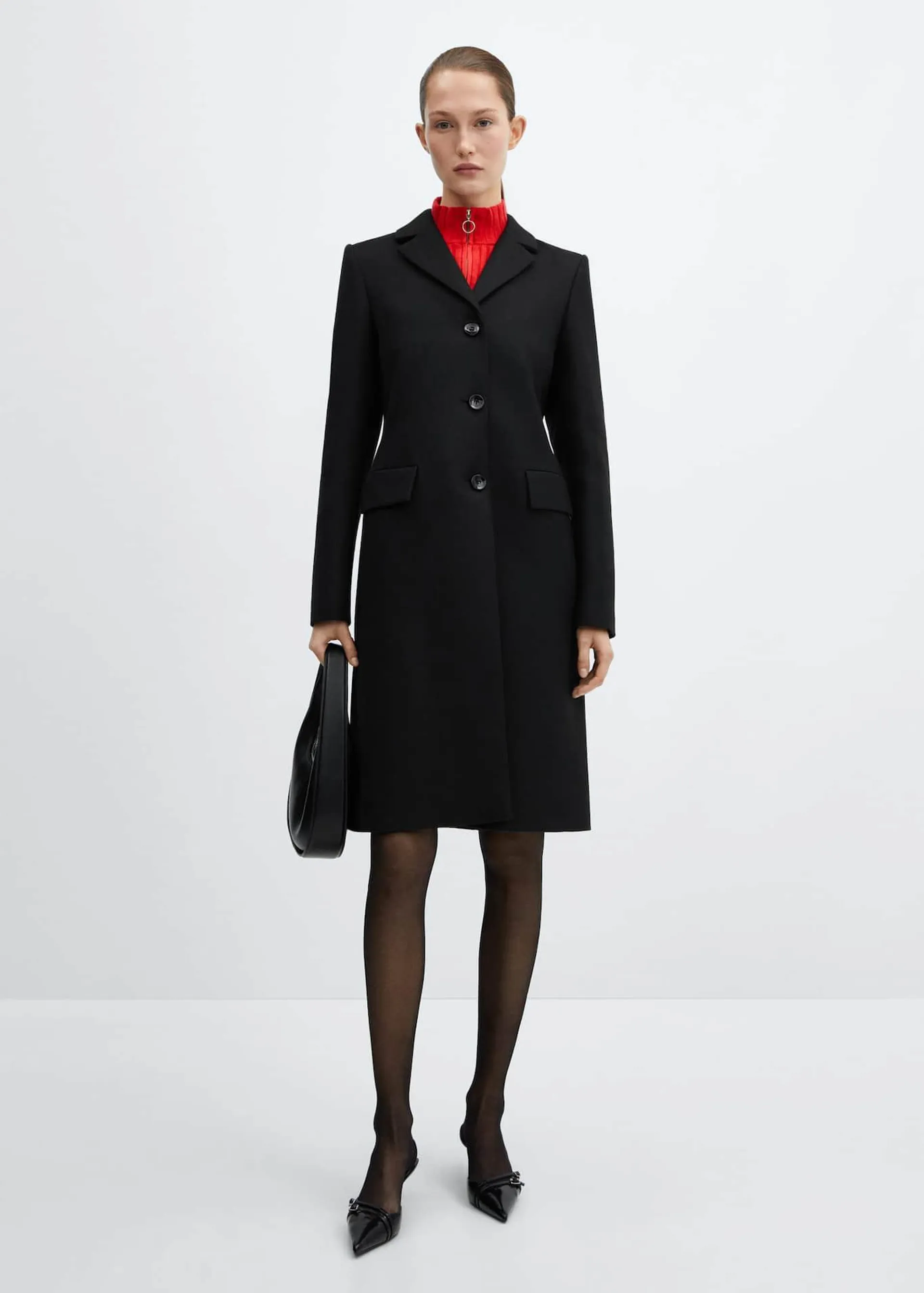 Lapels structured coat