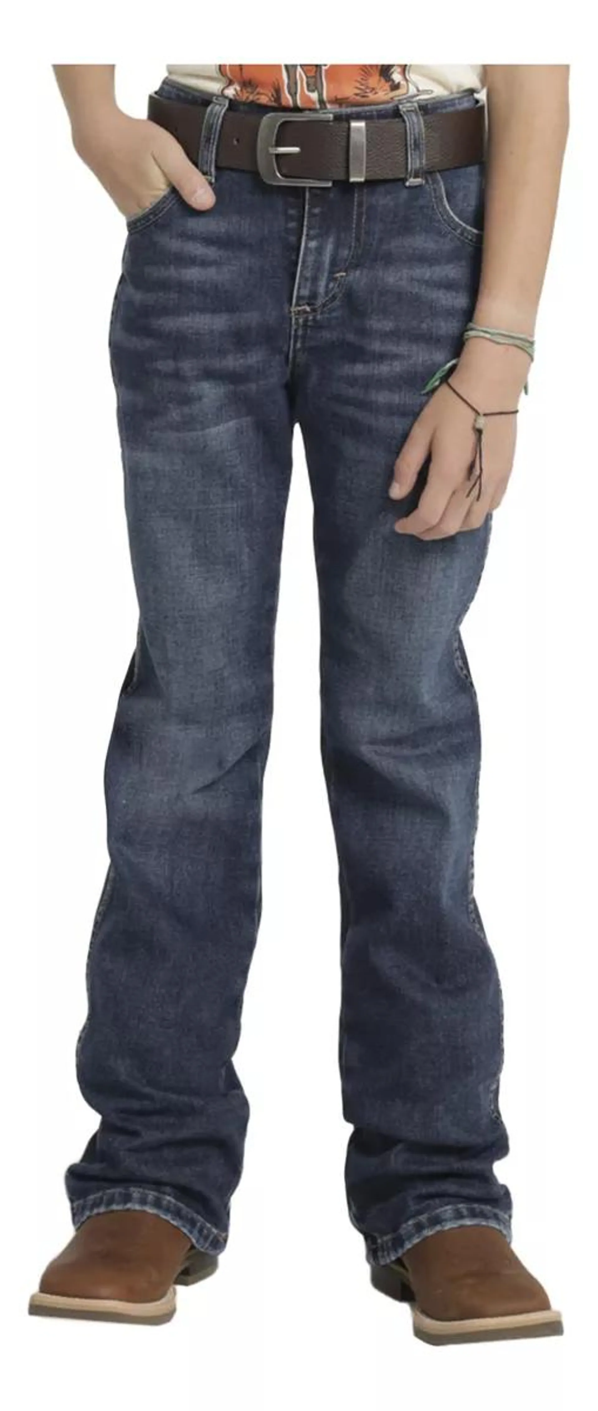 Jeans Vaquero Niño Wrangler Slim Boot 518